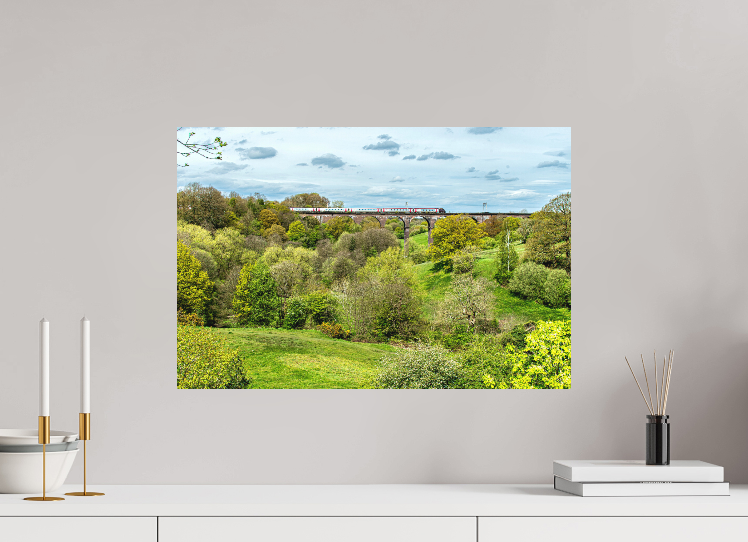 60 x 40 cm, Photo Print Fuji Crystal DP II Matte Railway Viaduct, near Congleton