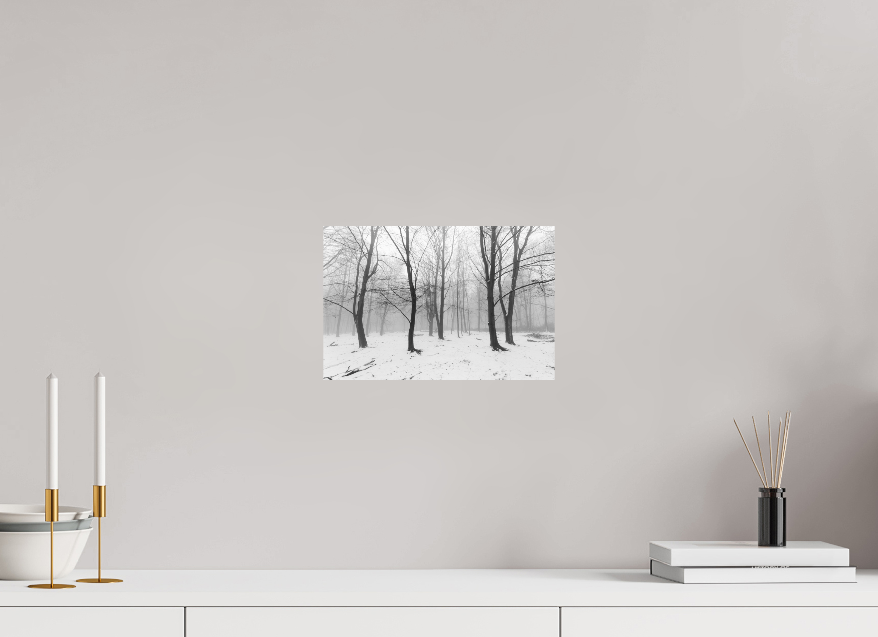 30 x 20 cm, Photo Print on Ilford B&W Paper Trees in the Snow