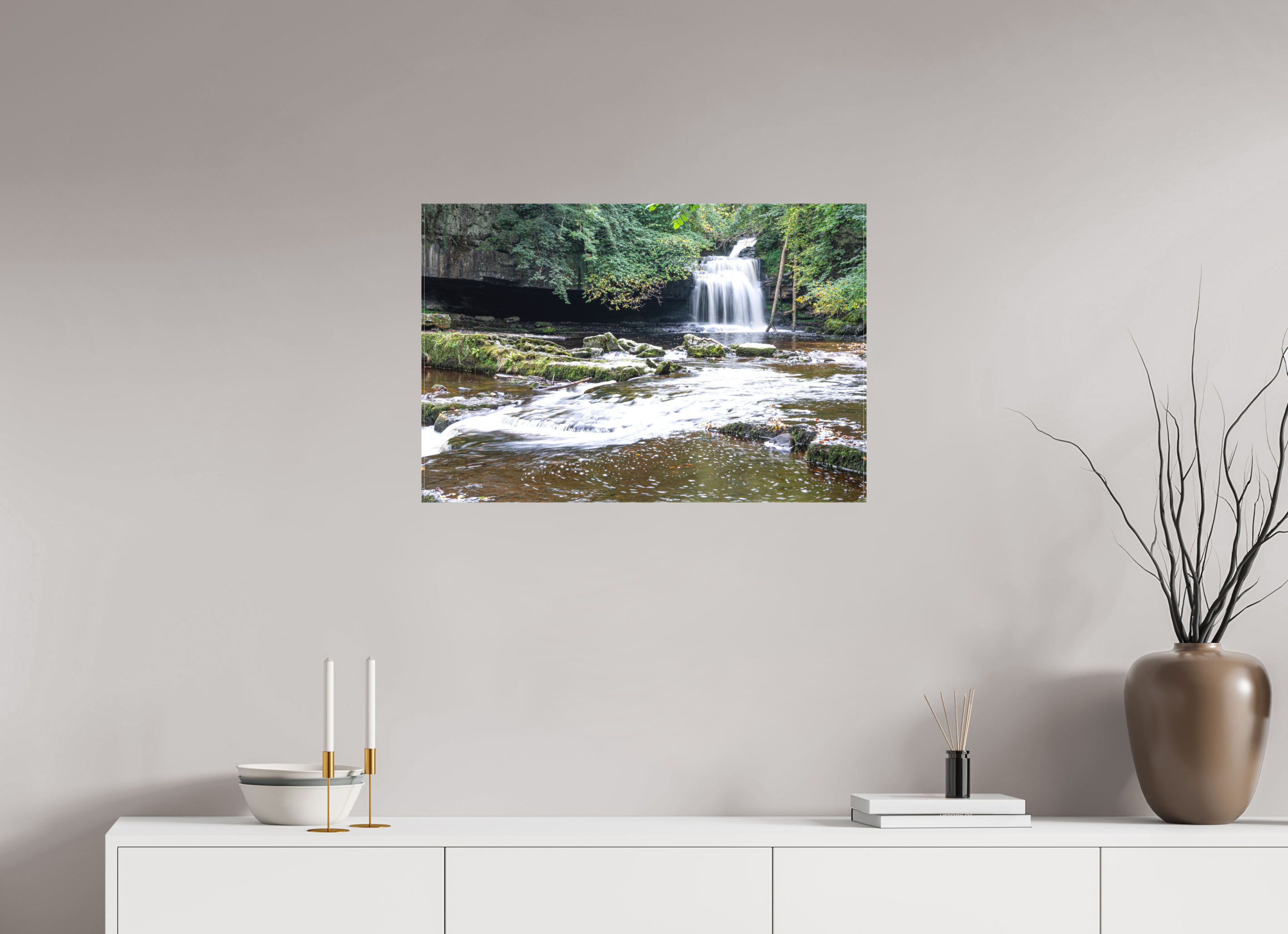 75 x 50 cm, Matte Canvas on Stretcher Frame Cauldron Falls