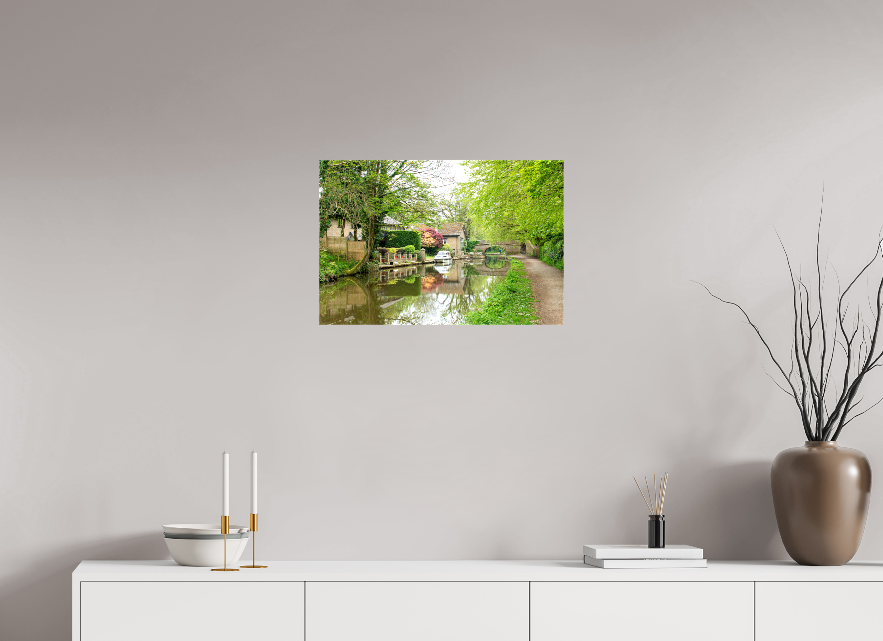 60 x 40 cm, Glossy Canvas On Stretcher Frame Bridge 28