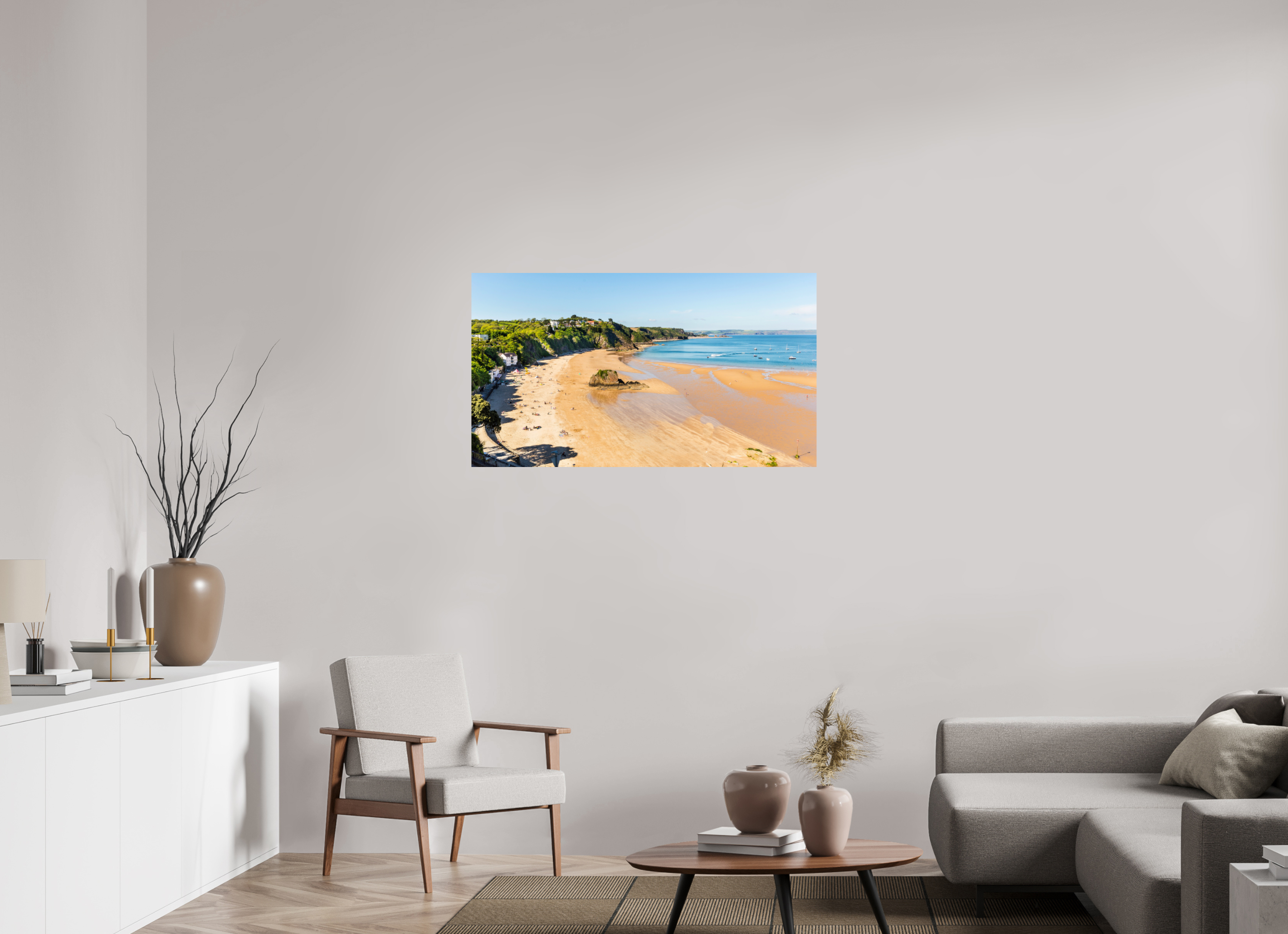 112 x 63 cm, Photo Print On Fuji Crystal DP II Tenby Beach