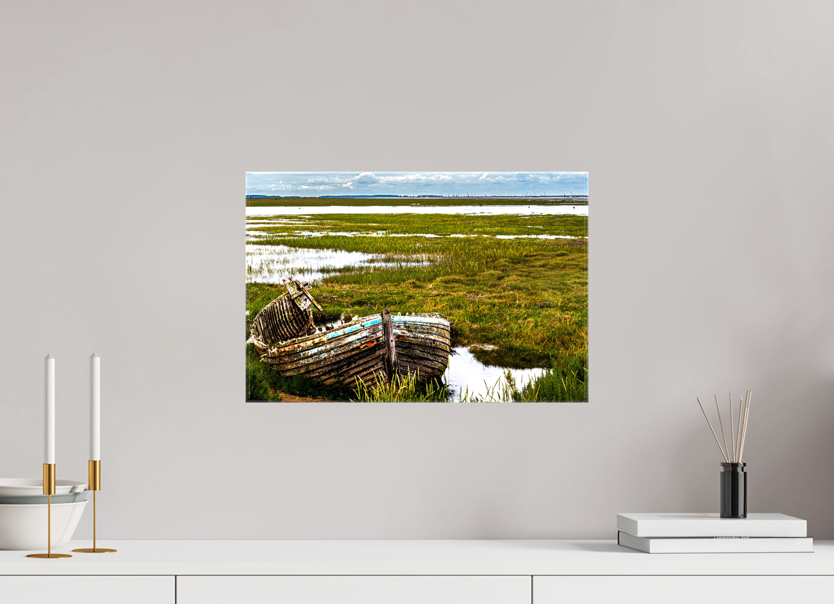 45 x 30 cm, Glossy Canvas On Stretcher Frame Just Needs a Lick of Paint