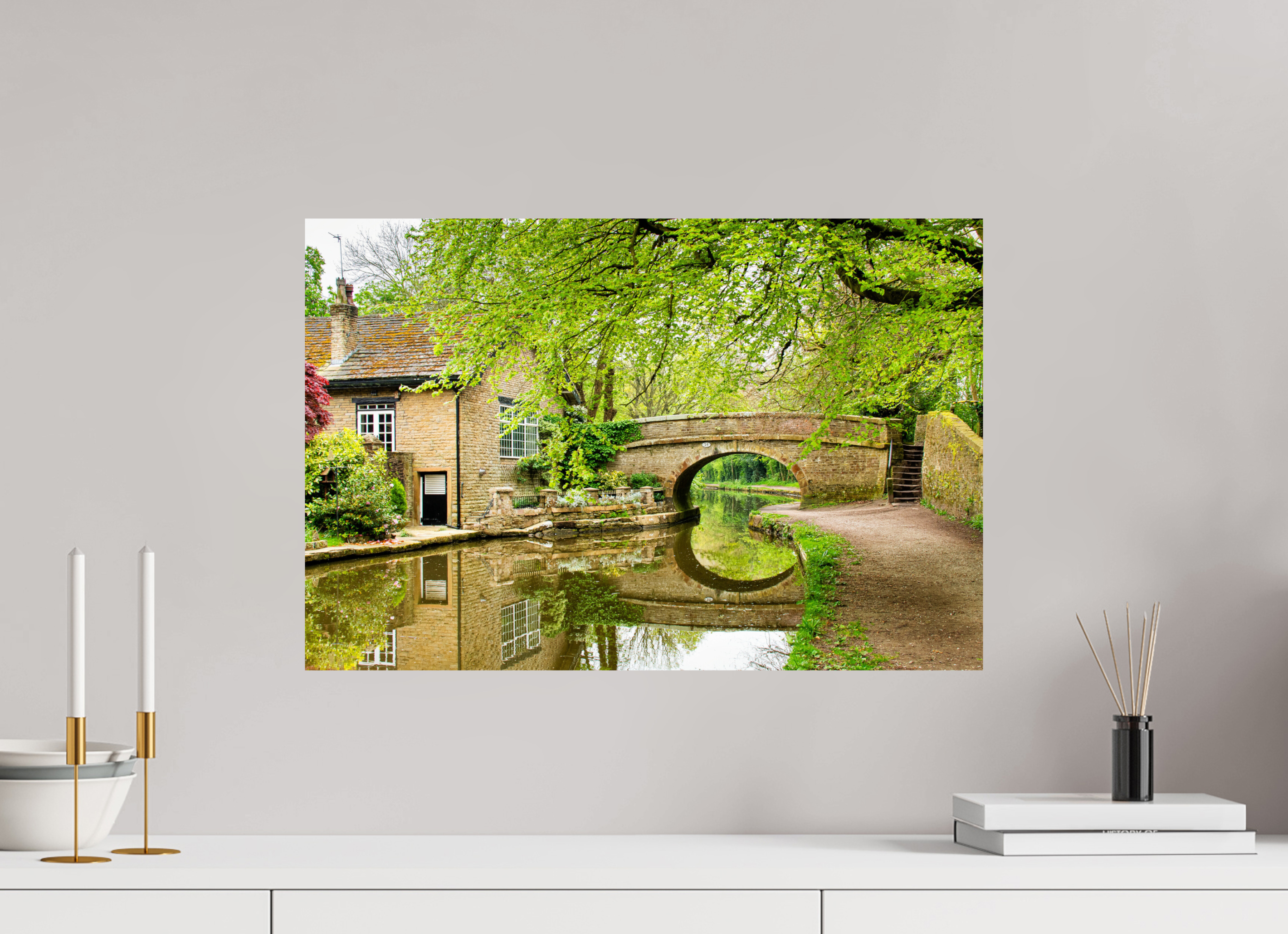 60 x 40 cm, Photo Print On Fuji Crystal DP II Bollington Canal Bridge