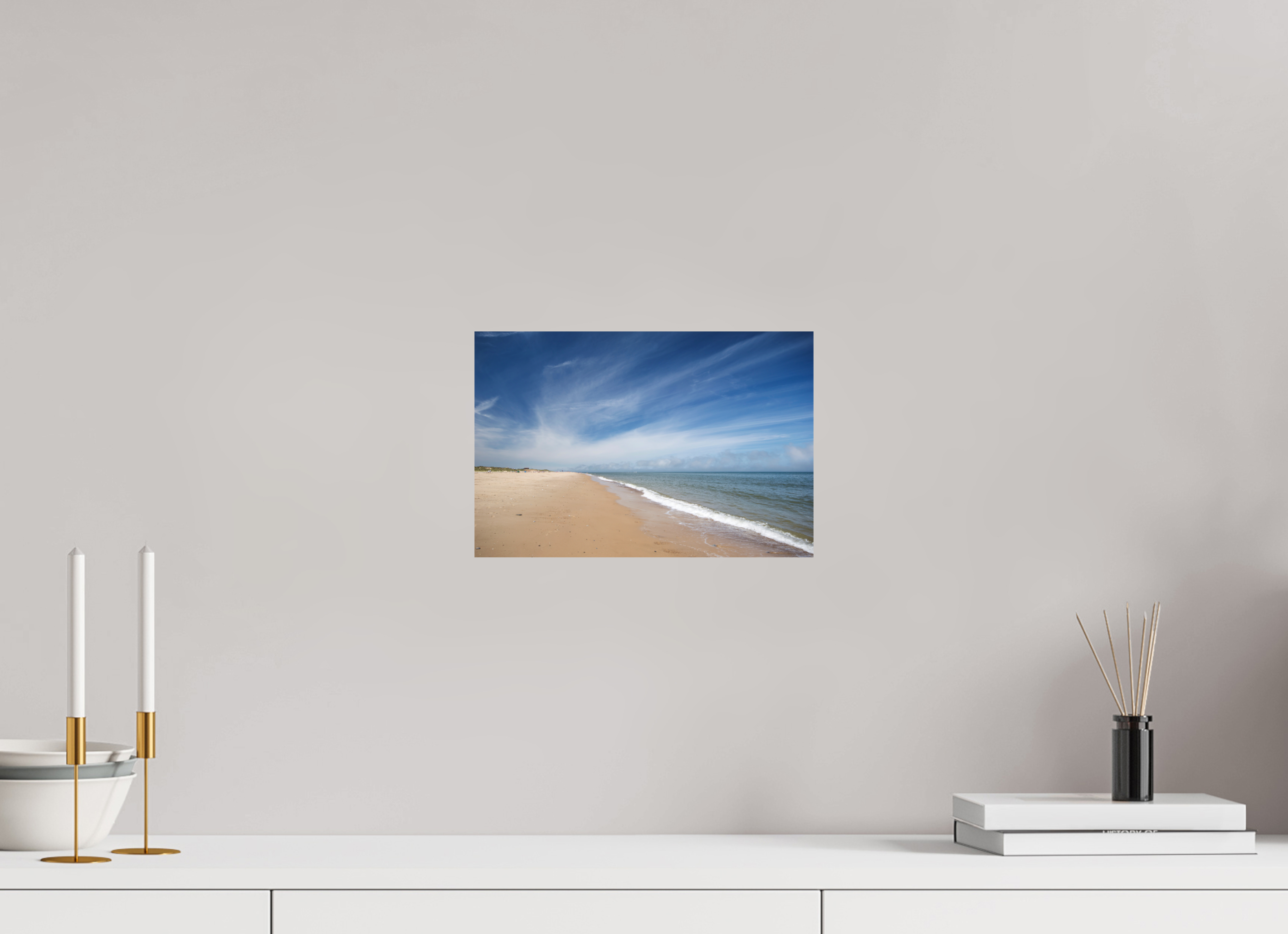 30 x 20 cm, Photo Print Fuji Crystal DP II Matte Empty Beach on the Norfolk Coast