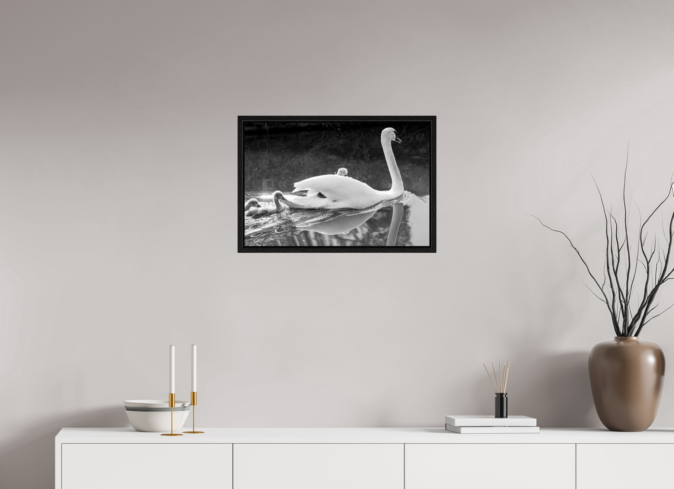 60 x 40 cm, Floater Frame Grabbing a Lift