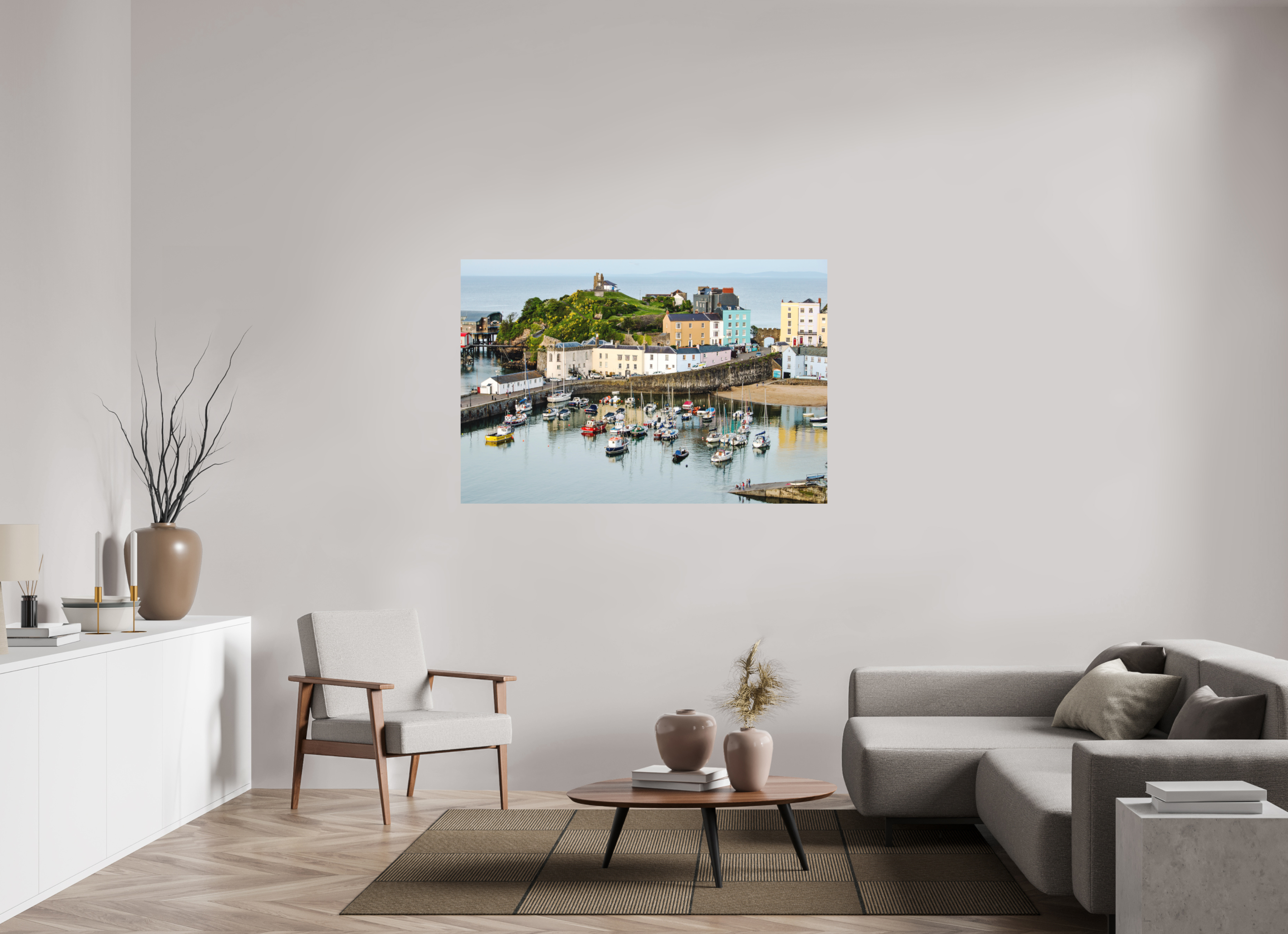 150 x 100 cm, Photo Print Fuji Crystal DP II Matte Tenby Harbour