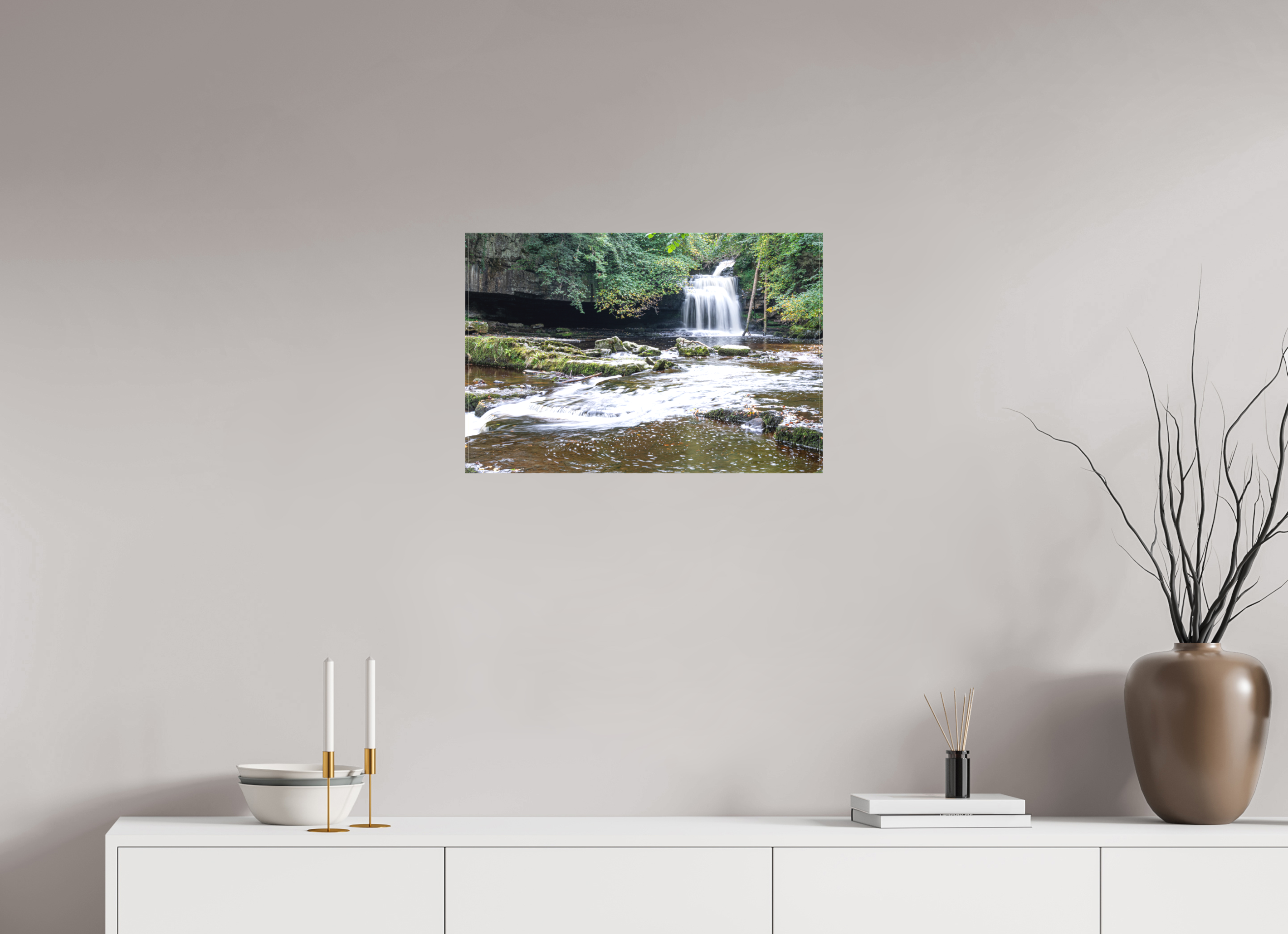 60 x 40 cm, Matte Canvas on Stretcher Frame Cauldron Falls