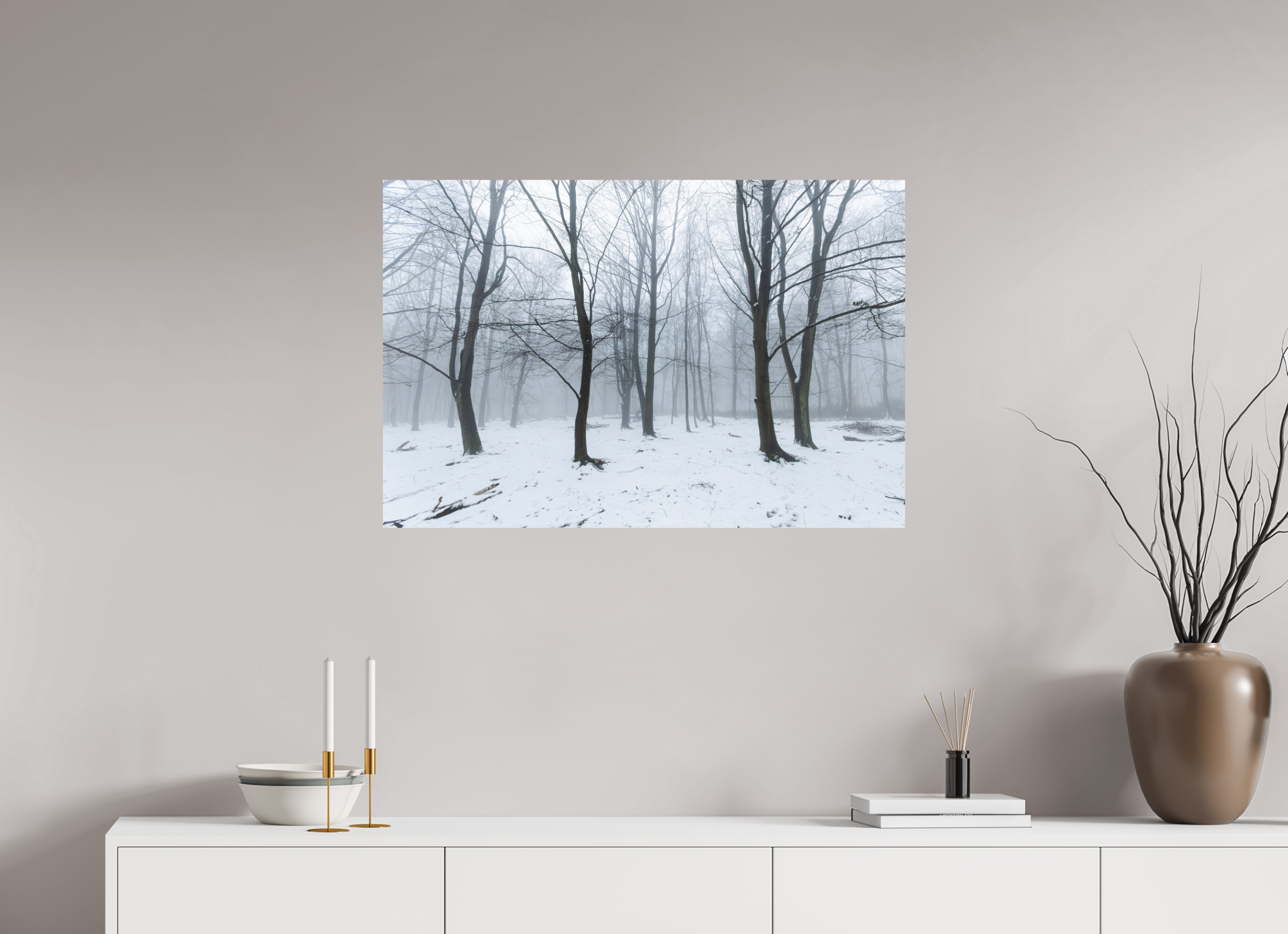 90 x 60 cm, Photo Print On Fuji Crystal DP II Trees in the Snow
