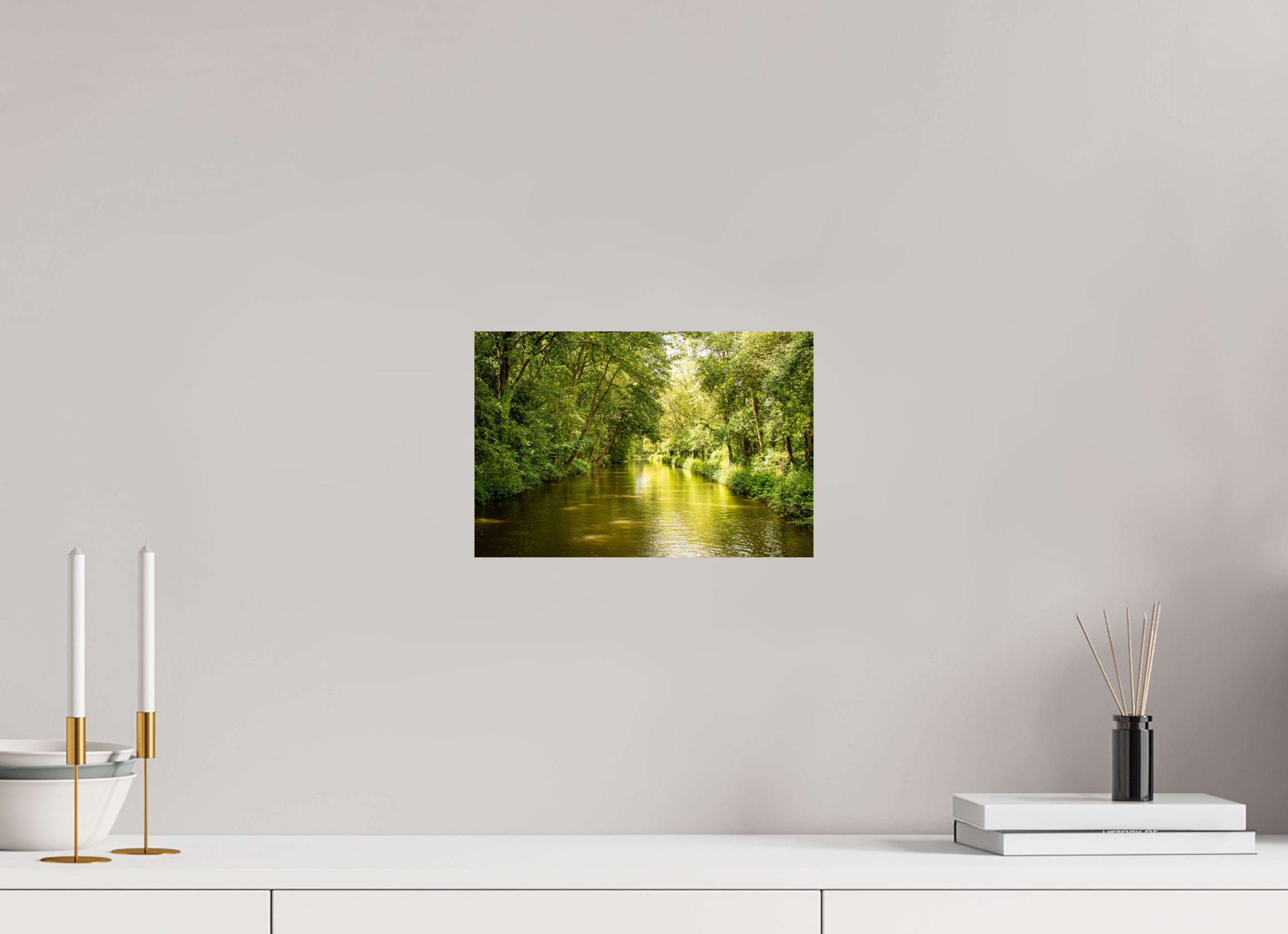 30 x 20 cm, Photo Print On Fuji Crystal DP II Treelined Canal