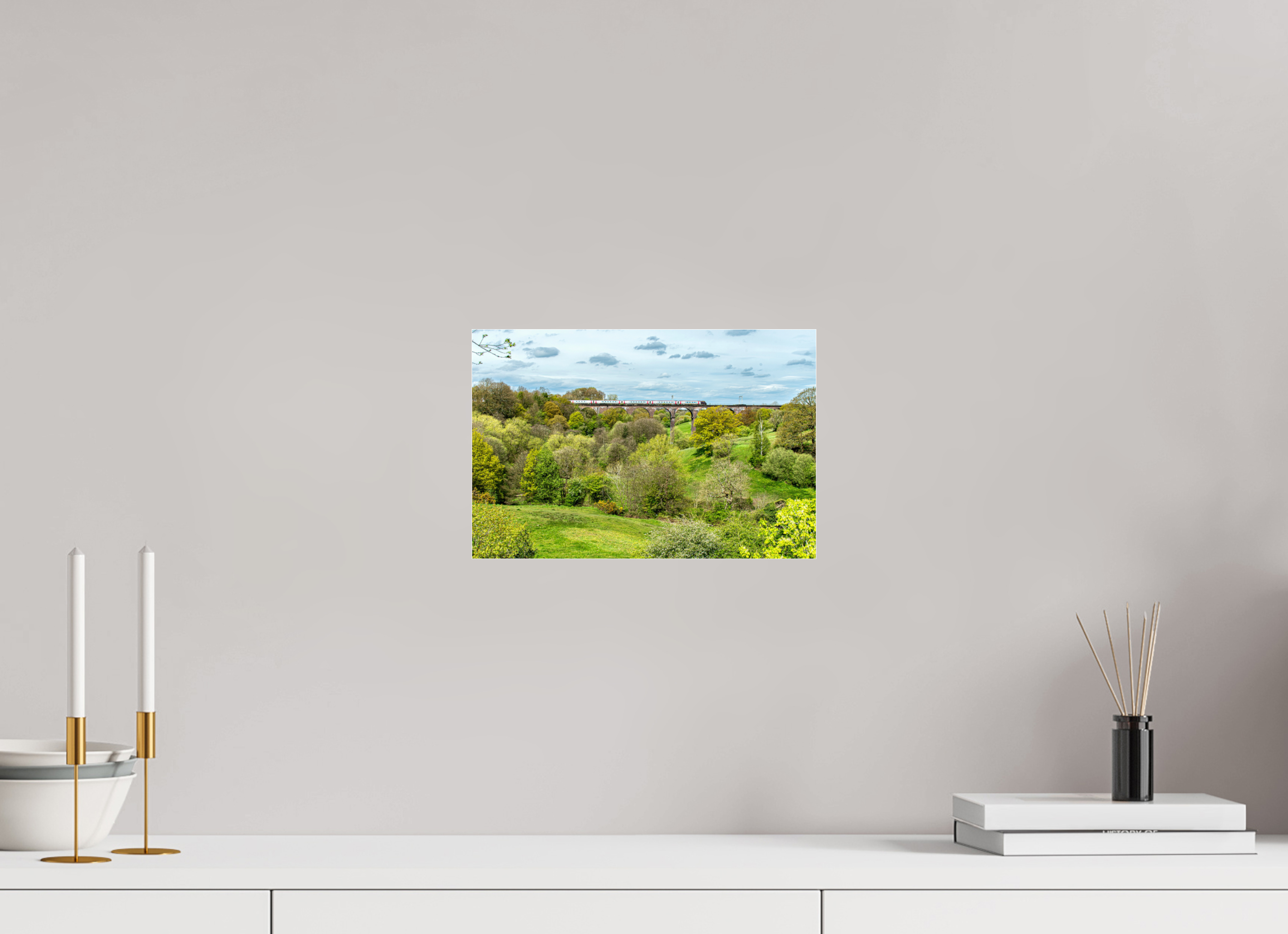 30 x 20 cm, Photo Print Under Acrylic Glass Railway Viaduct