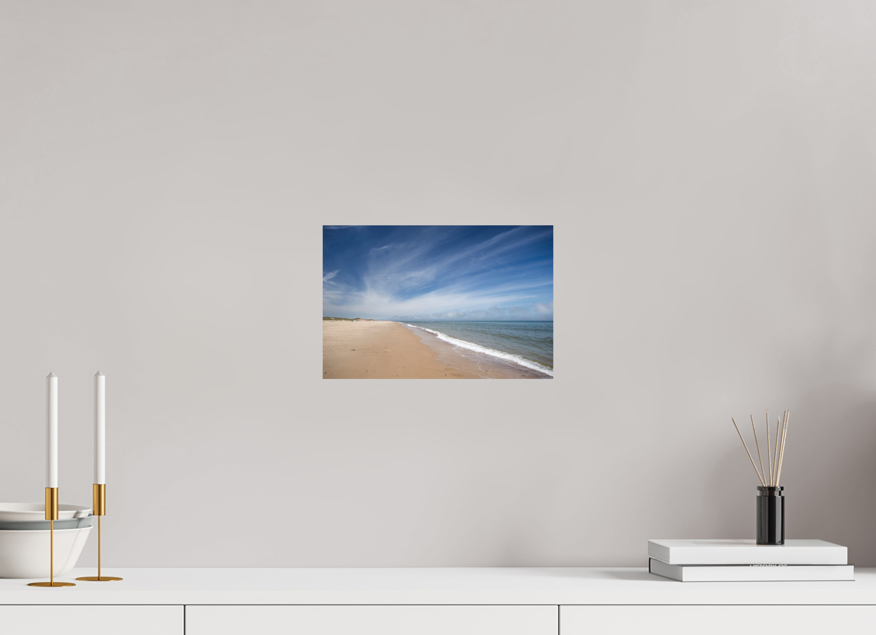 30 x 20 cm, Photo Print On Fuji Crystal DP II Empty Beach on the Norfolk Coast