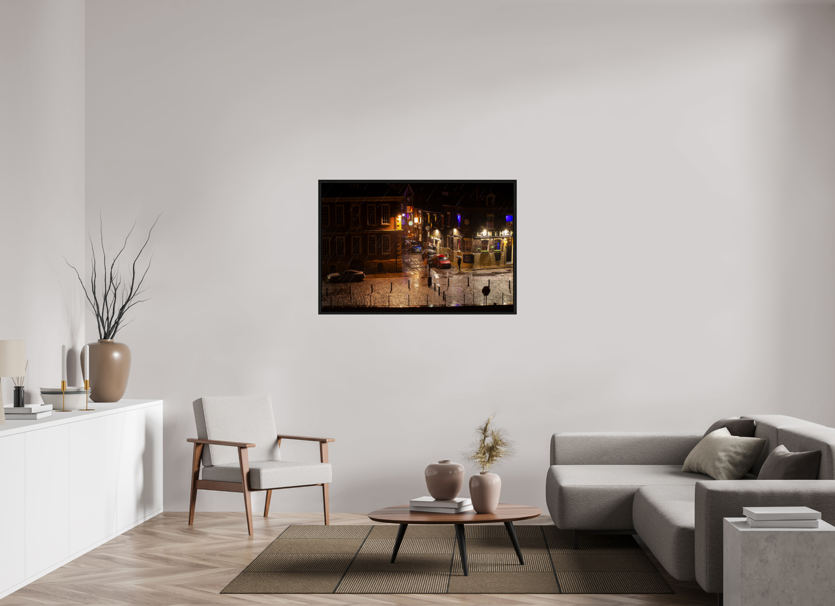 120 x 80 cm, Floater Frame A Wet Night in York