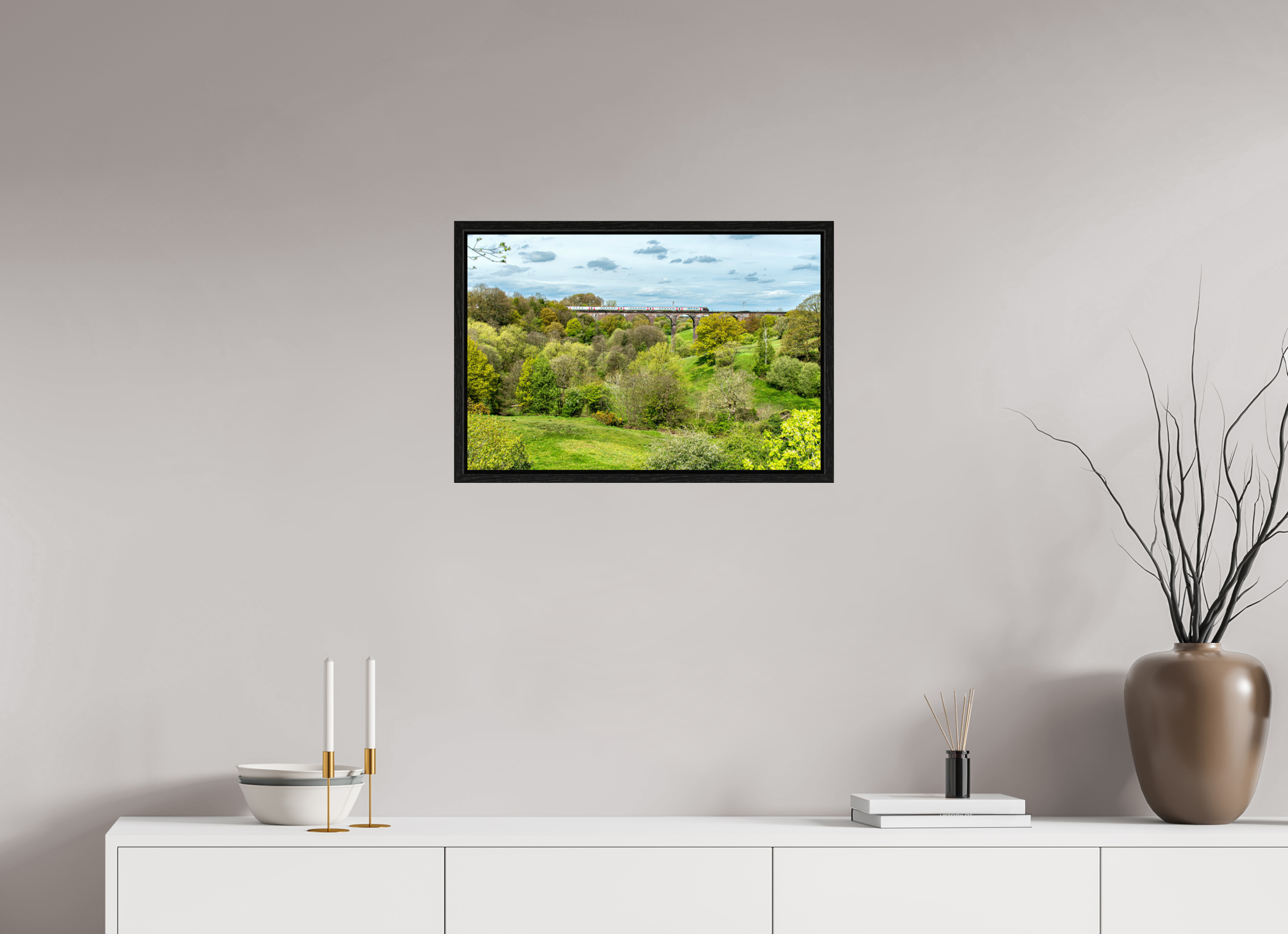 60 x 40 cm, Floater Frame Railway Viaduct