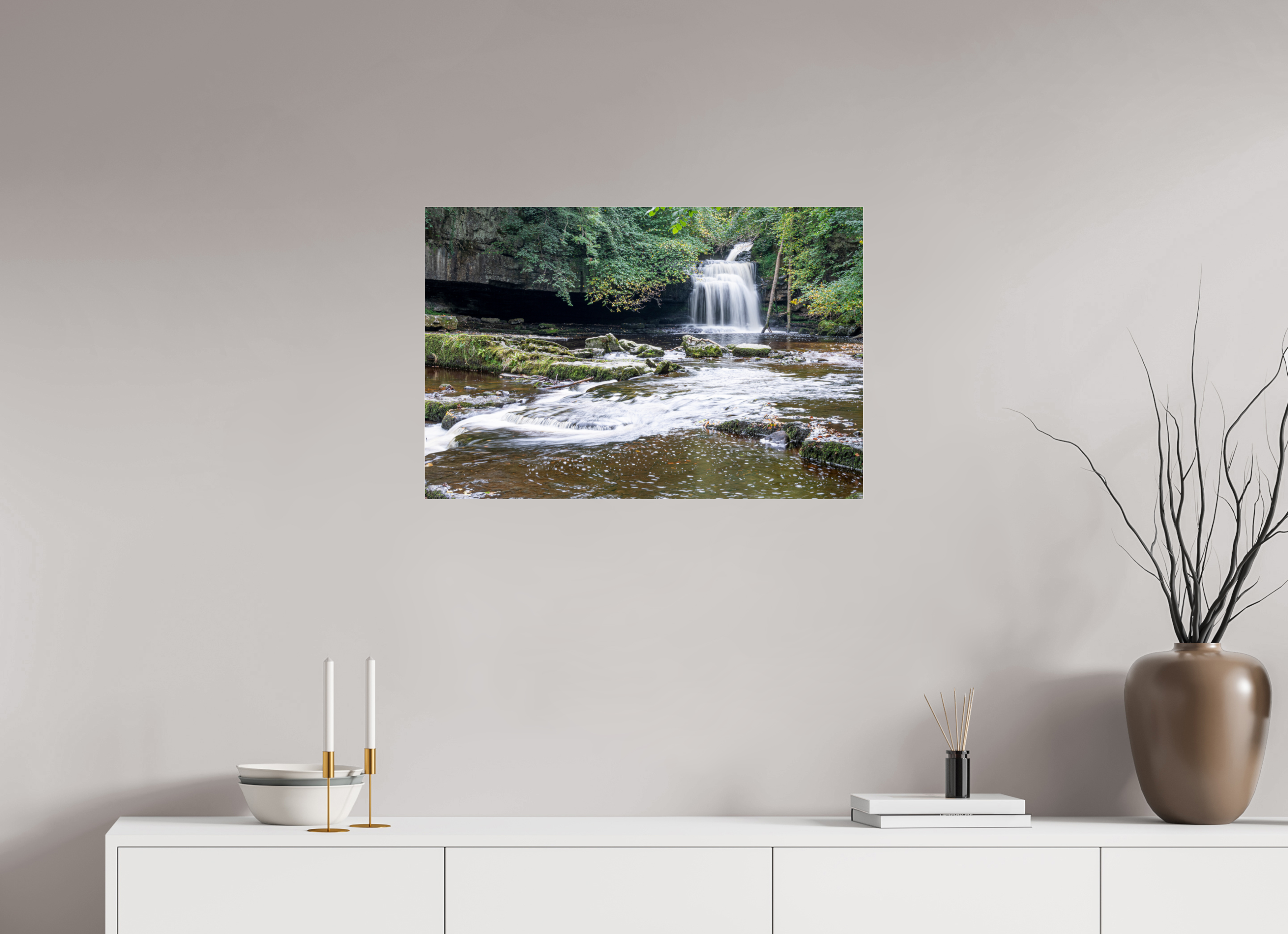 75 x 50 cm, Photo Print Under Acrylic Glass Cauldron Falls