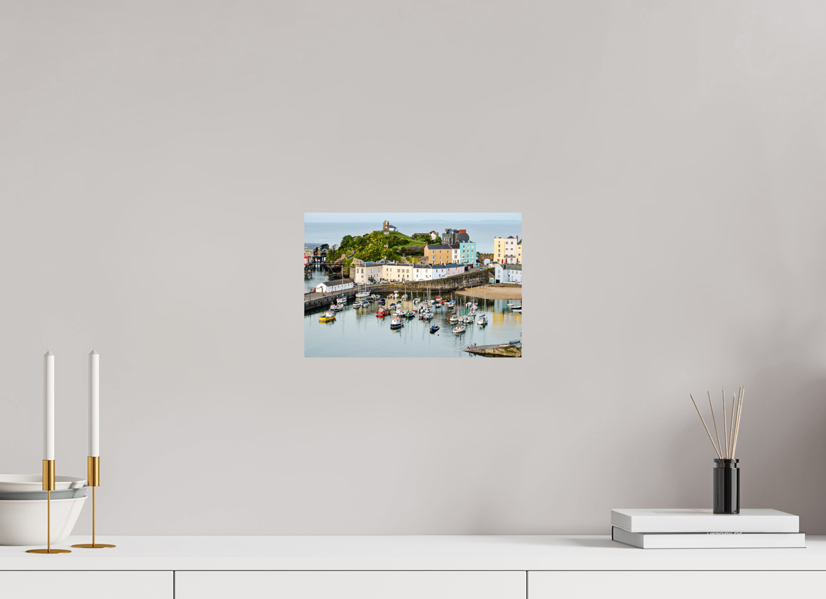 30 x 20 cm, Photo Print On Fuji Crystal DP II Tenby Harbour