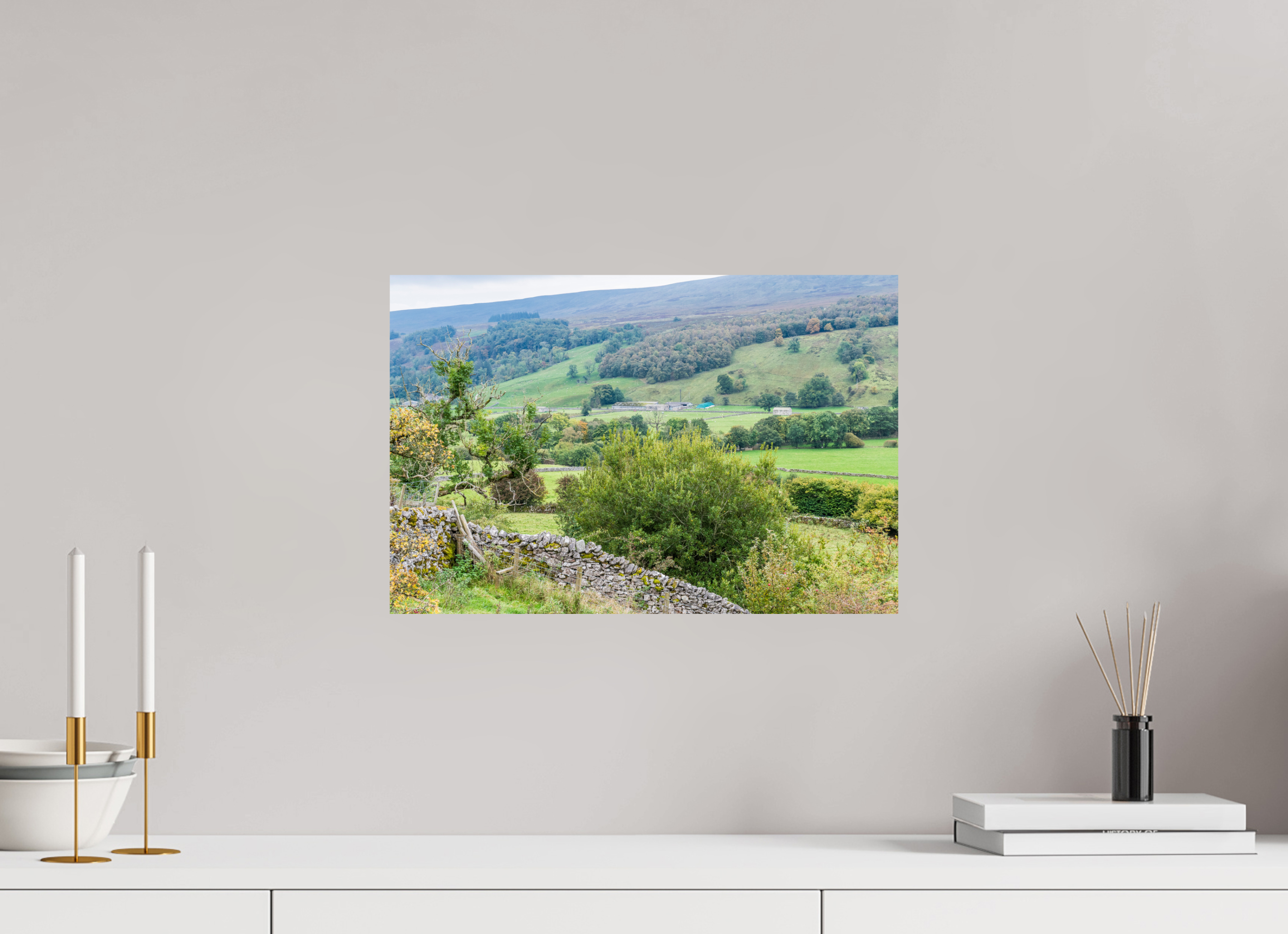45 x 30 cm, Photo Print On Fuji Crystal DP II Valley in the Yorkshire Dales
