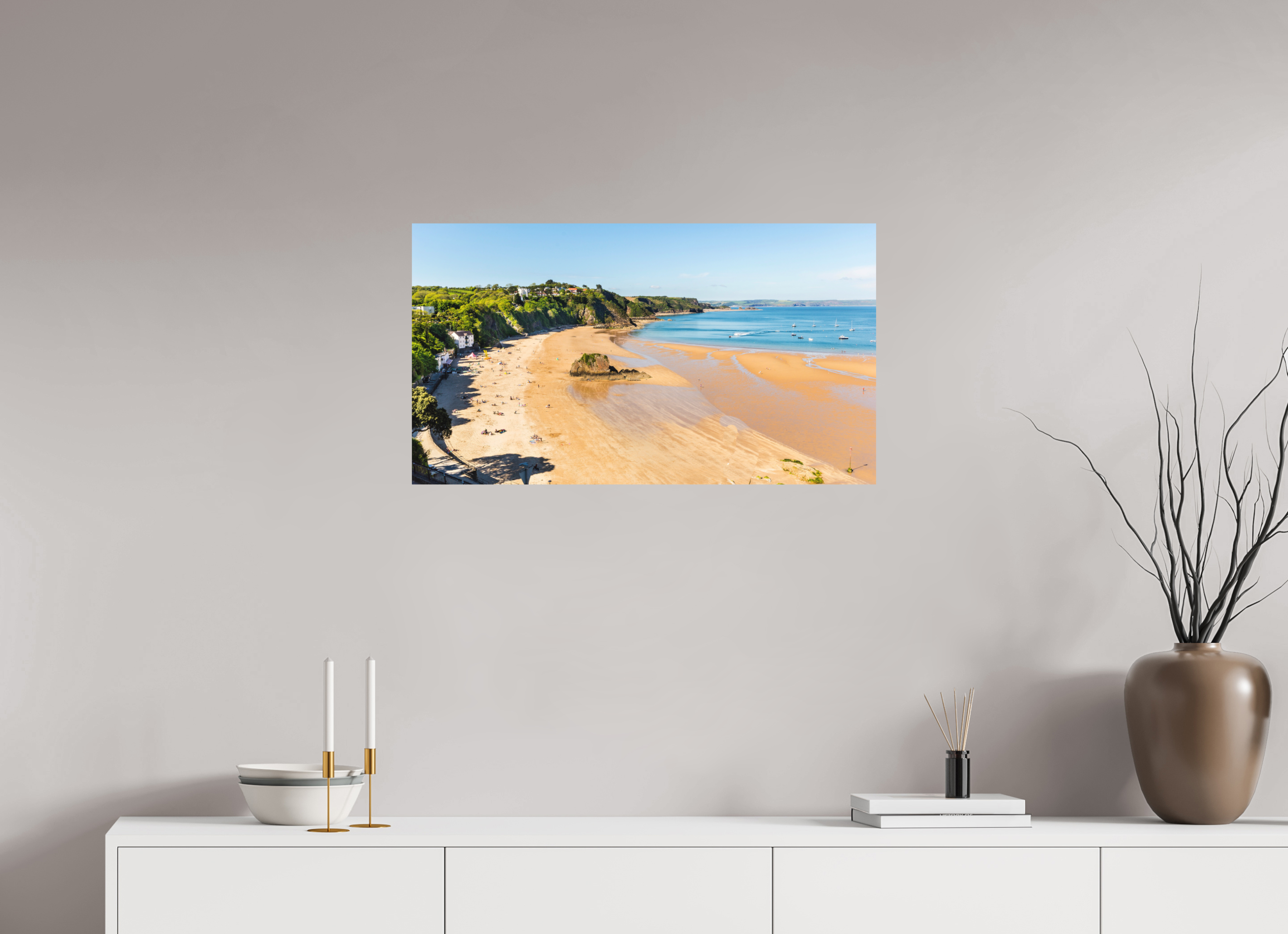 80 x 45 cm, Photo Print Fuji Crystal DP II Matte Tenby Beach