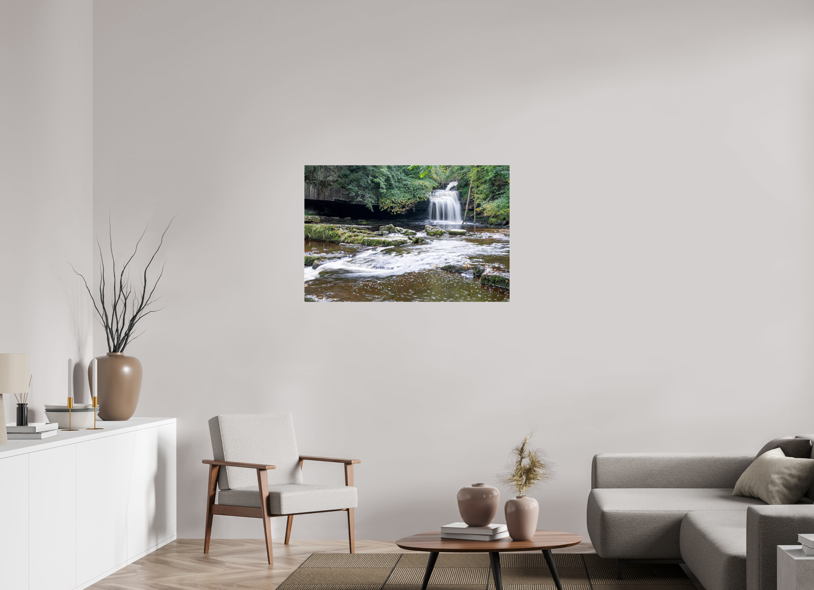 105 x 70 cm, Photo Print Under Acrylic Glass Cauldron Falls