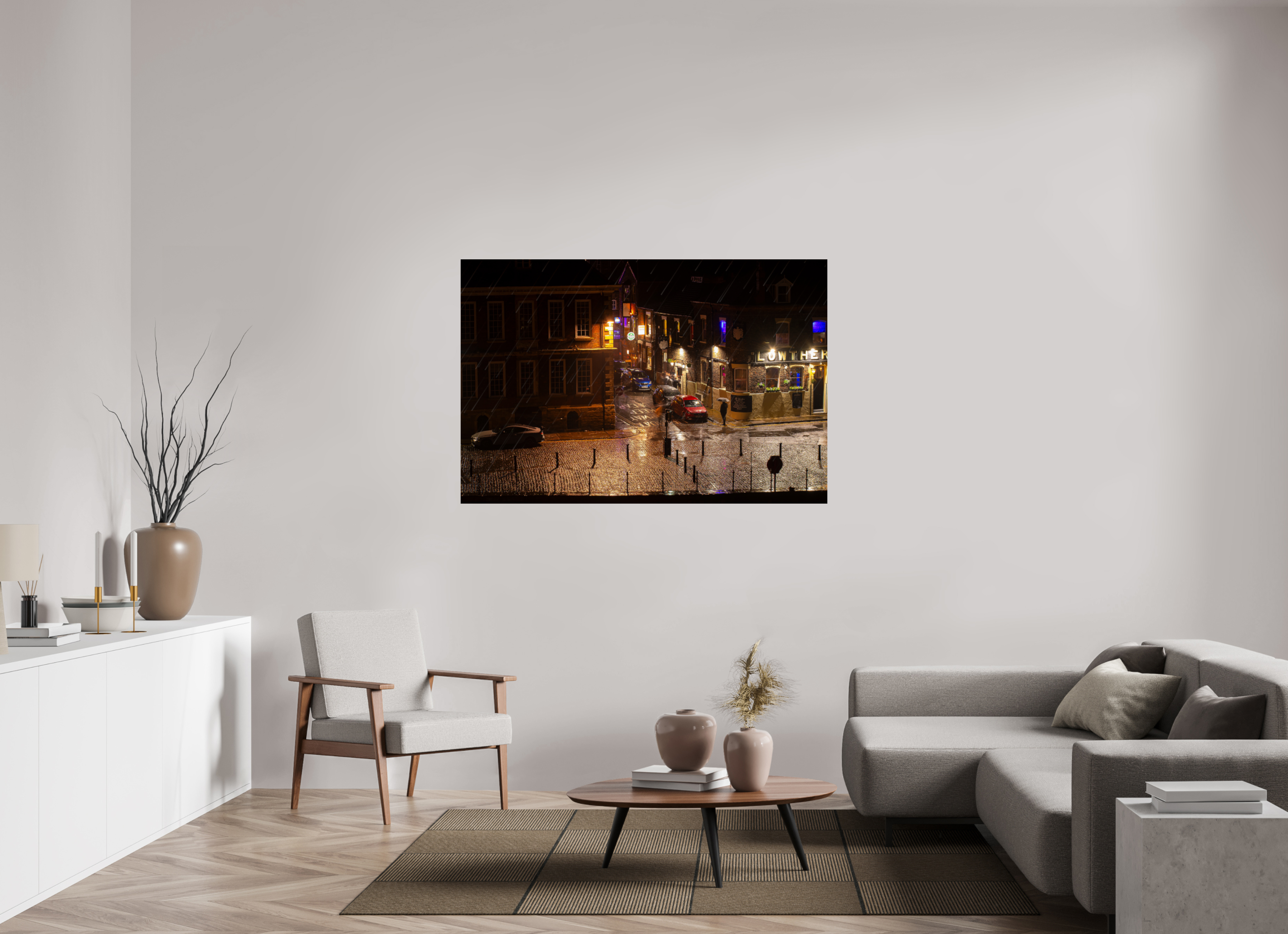 150 x 100 cm, Photo Print On Fuji Crystal DP II A Wet Night in York