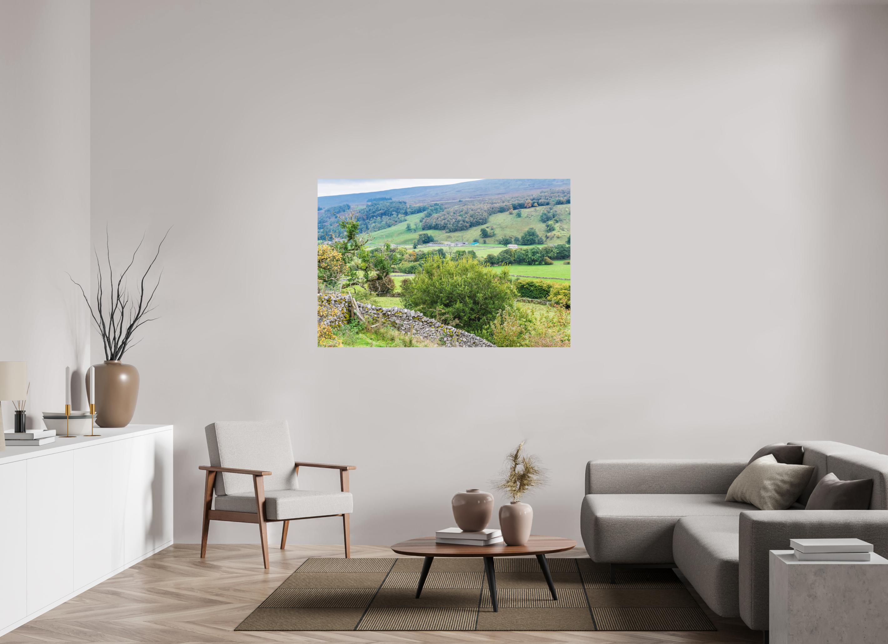 150 x 100 cm, Photo Print Fuji Crystal DP II Matte Valley in the Yorkshire Dales