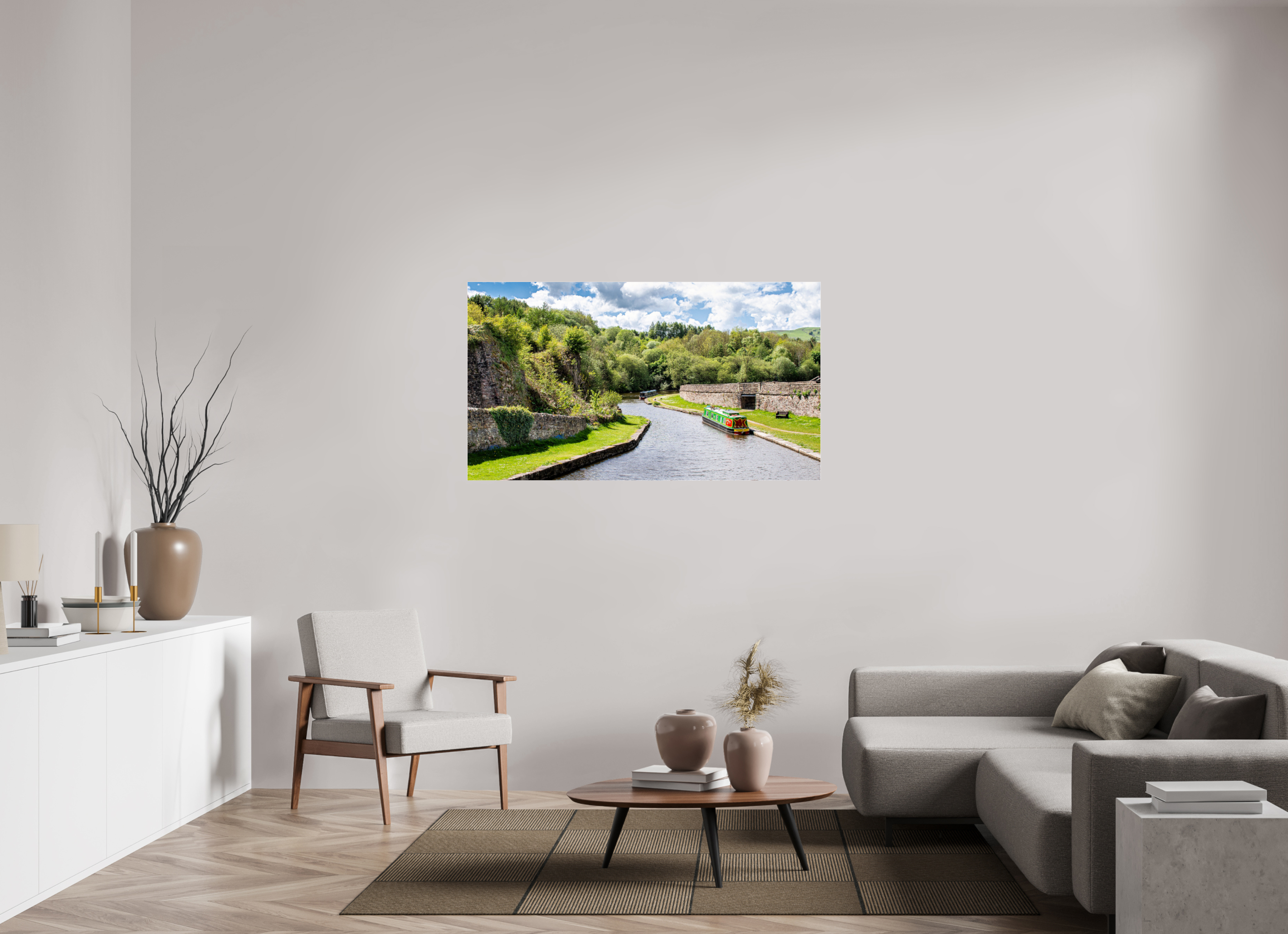 144 x 81 cm, Photo Print Under Acrylic Glass Southern Arm of the Bugsworth Basin