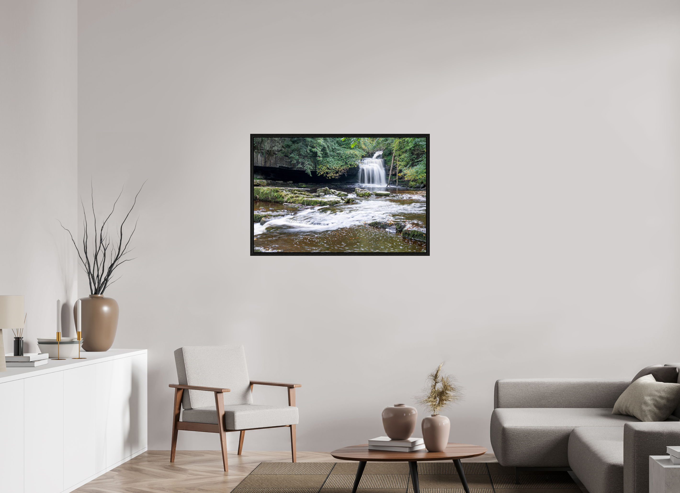 105 x 70 cm, Floater Frame Cauldron Falls