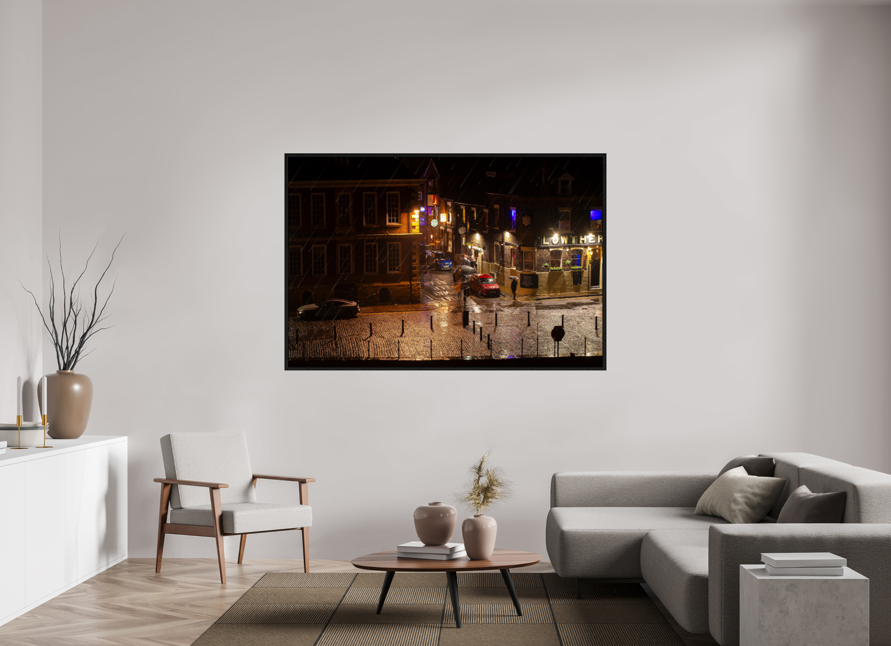 180 x 120 cm, Floater Frame A Wet Night in York