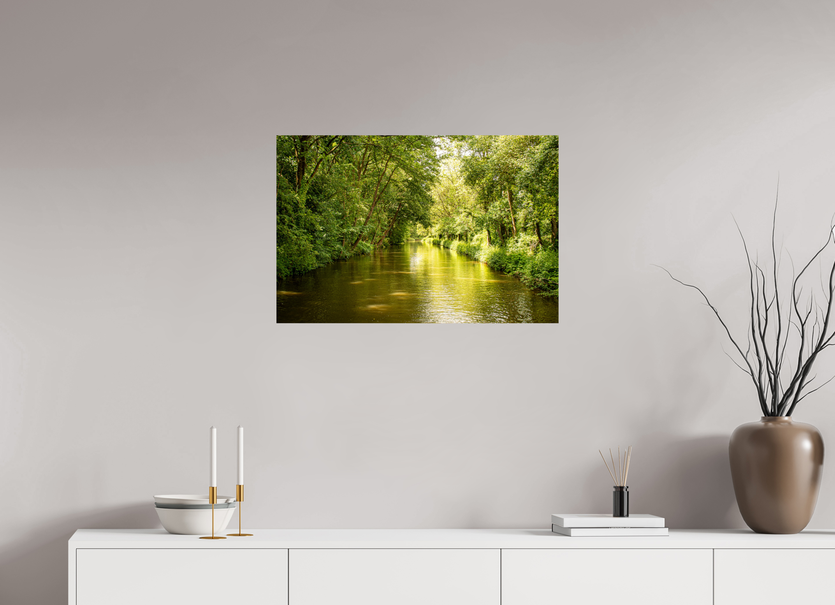 75 x 50 cm, Photo Print On Fuji Crystal DP II Treelined Canal