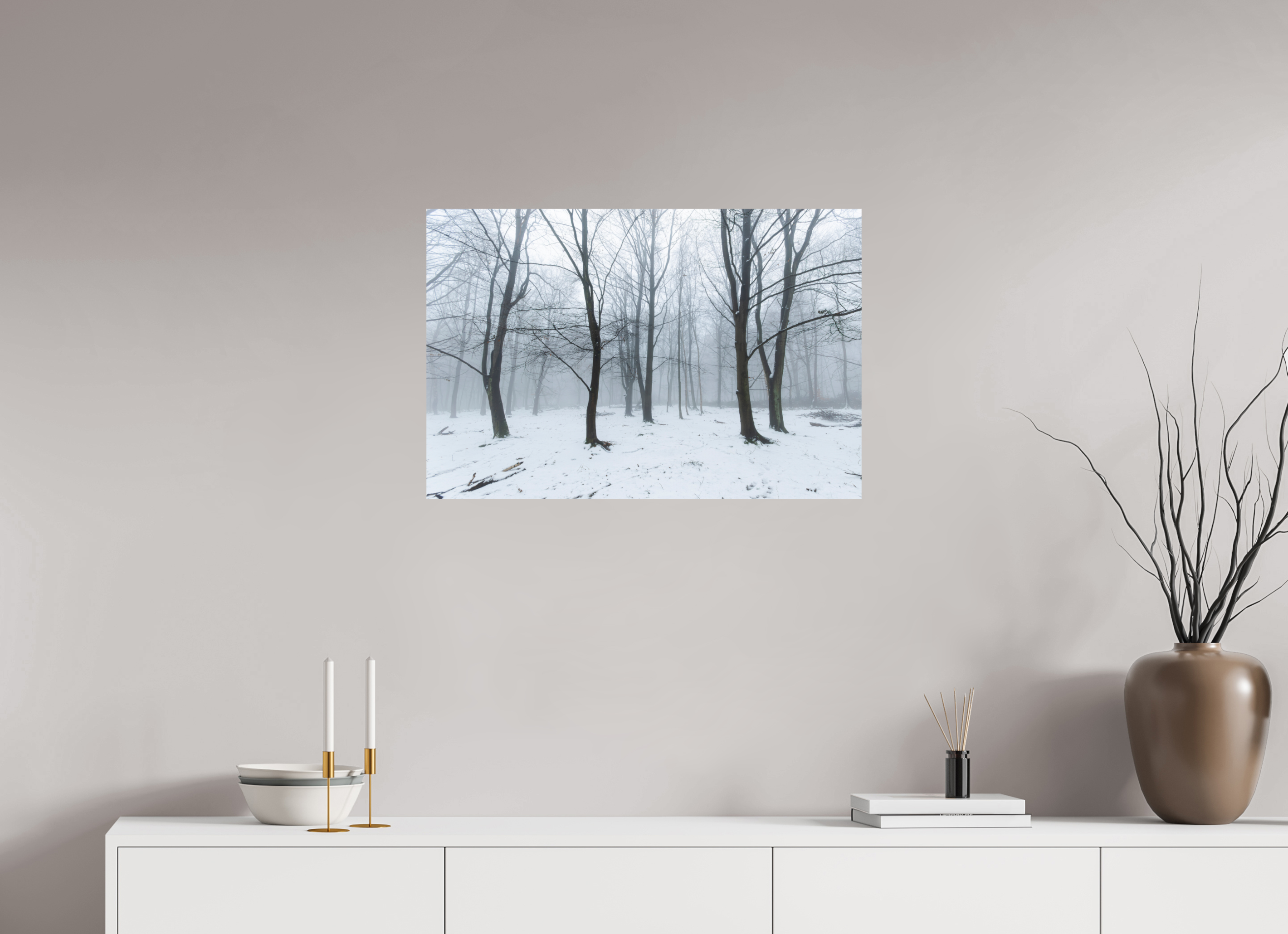 75 x 50 cm, Photo Print On Fuji Crystal DP II Trees in the Snow