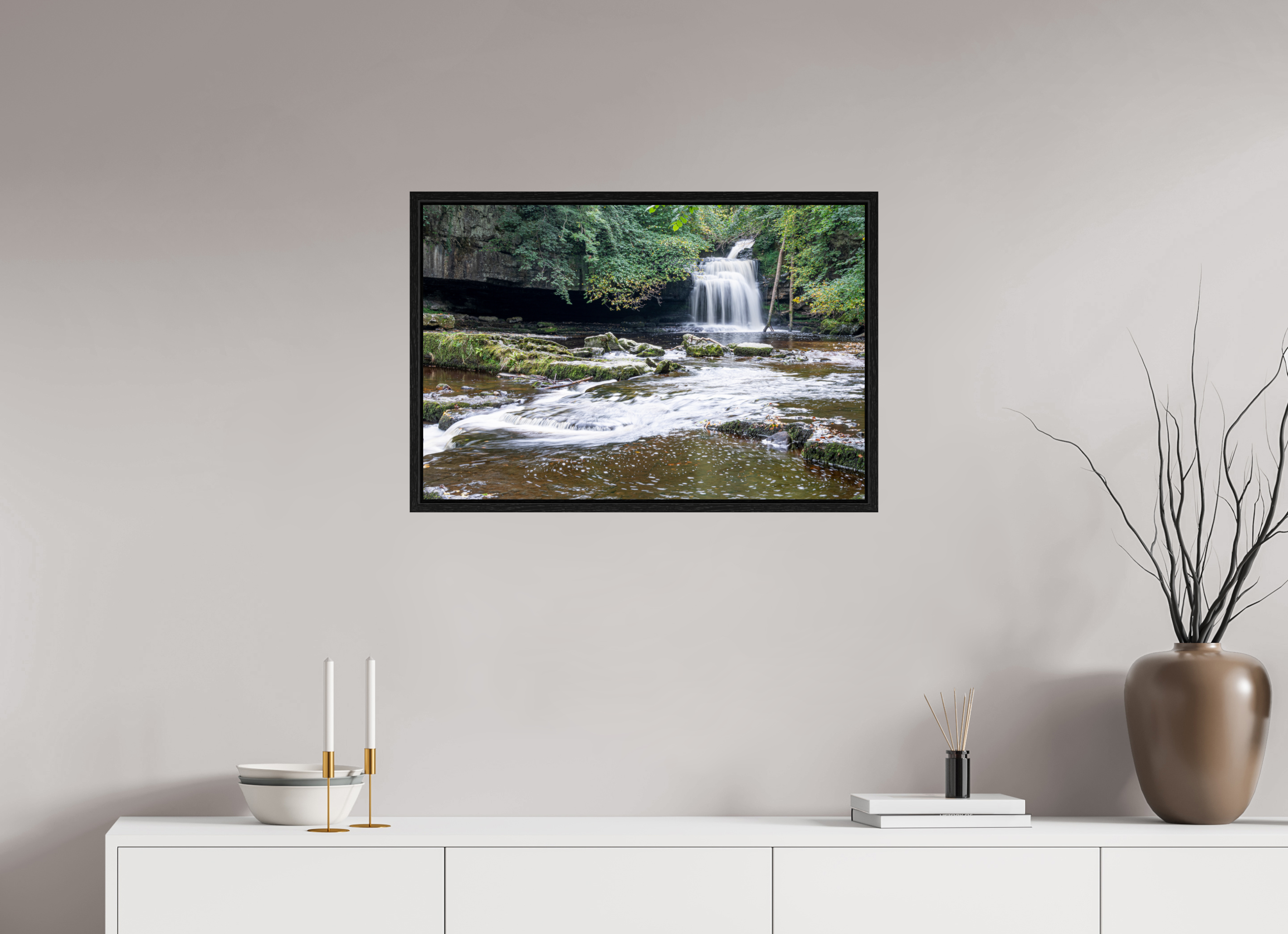 75 x 50 cm, Floater Frame Cauldron Falls