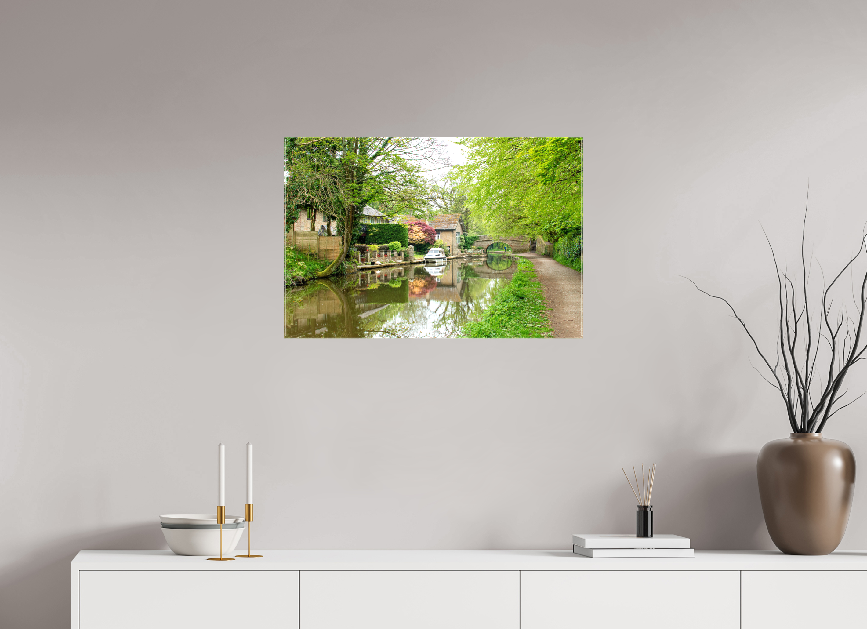 75 x 50 cm, Glossy Canvas On Stretcher Frame Bridge 28