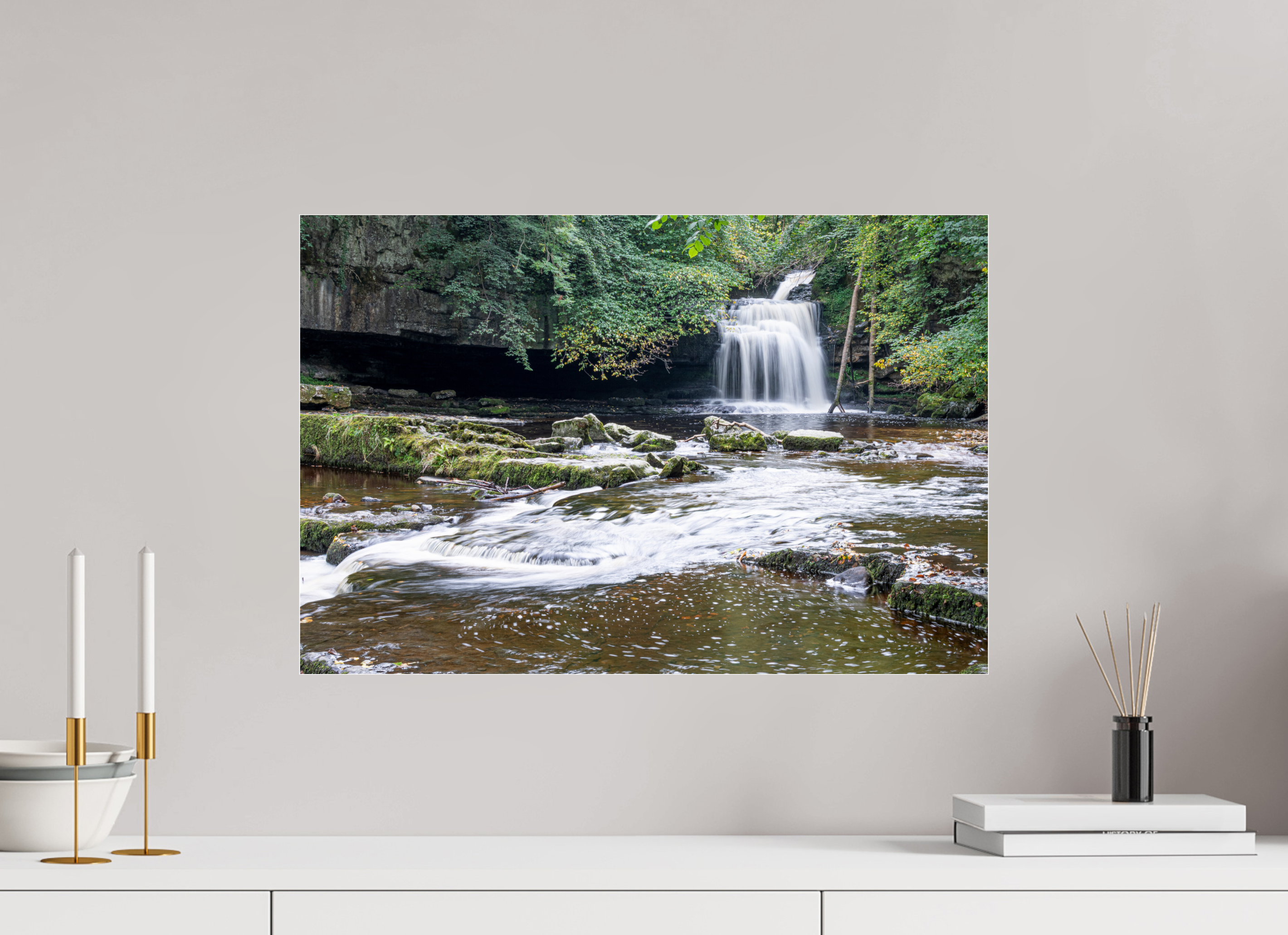 60 x 40 cm, Photo Print Under Acrylic Glass Cauldron Falls