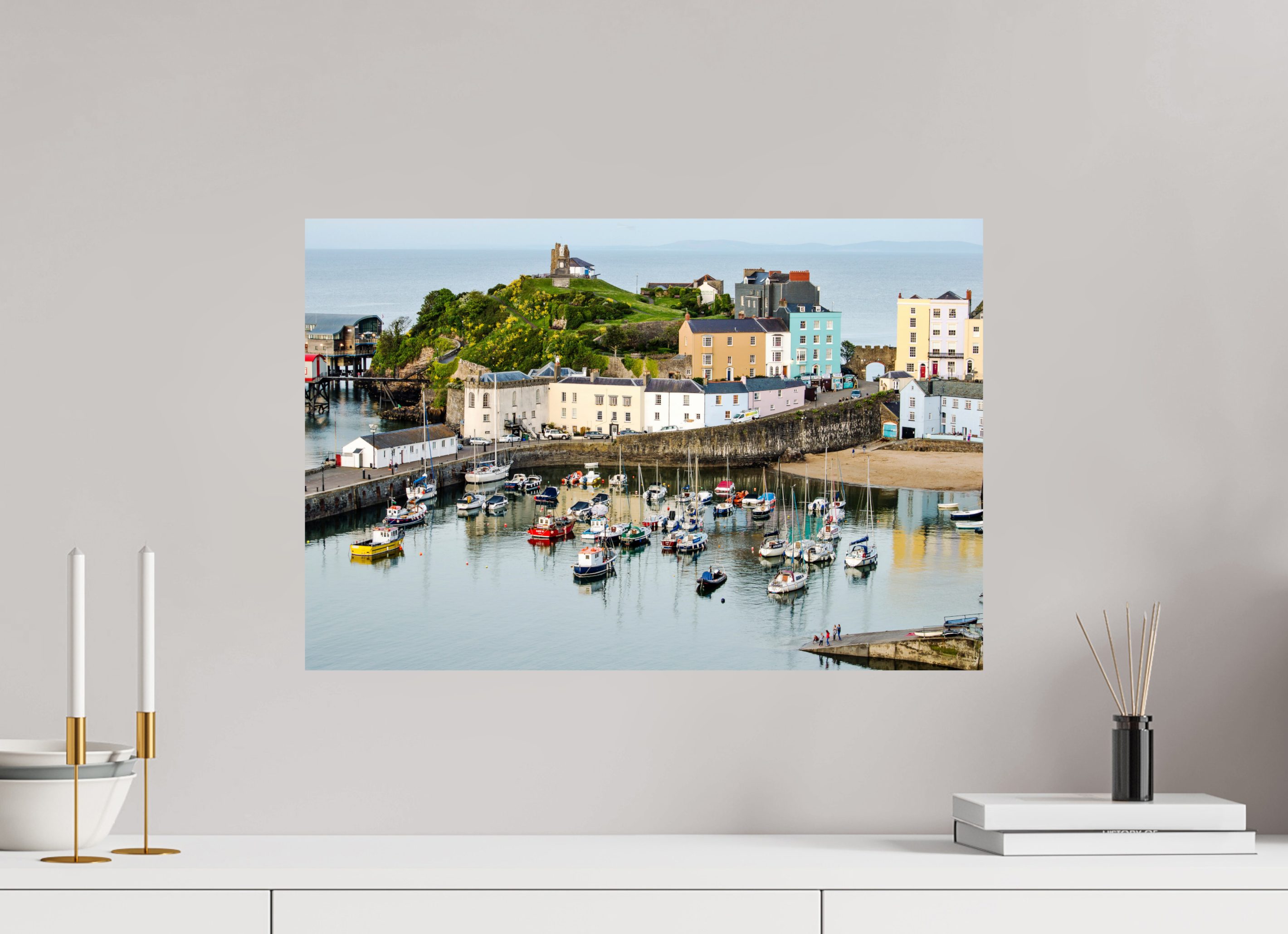60 x 40 cm, Photo Print On Fuji Crystal DP II Tenby Harbour