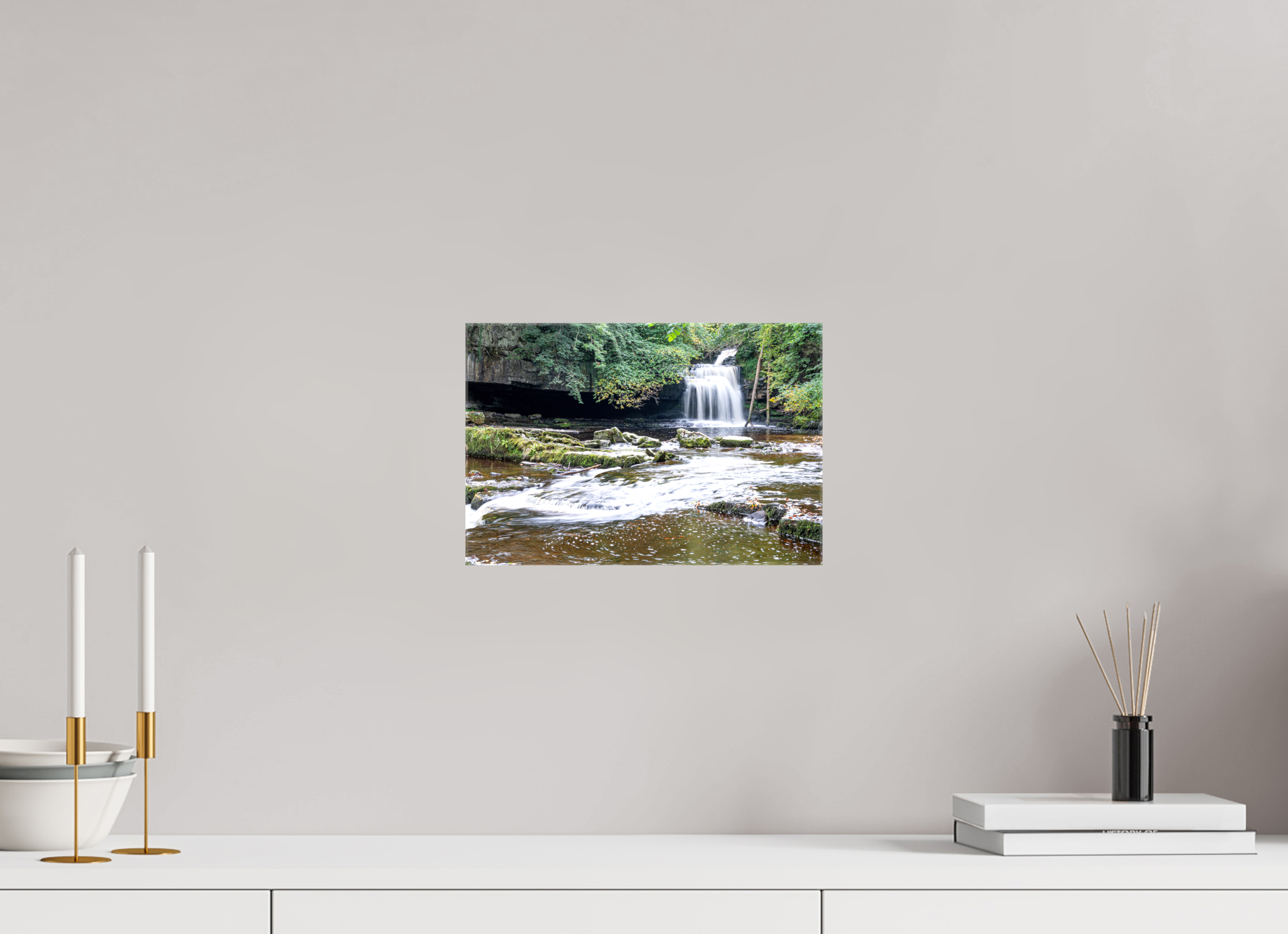 30 x 20 cm, Glossy Canvas On Stretcher Frame Cauldron Falls