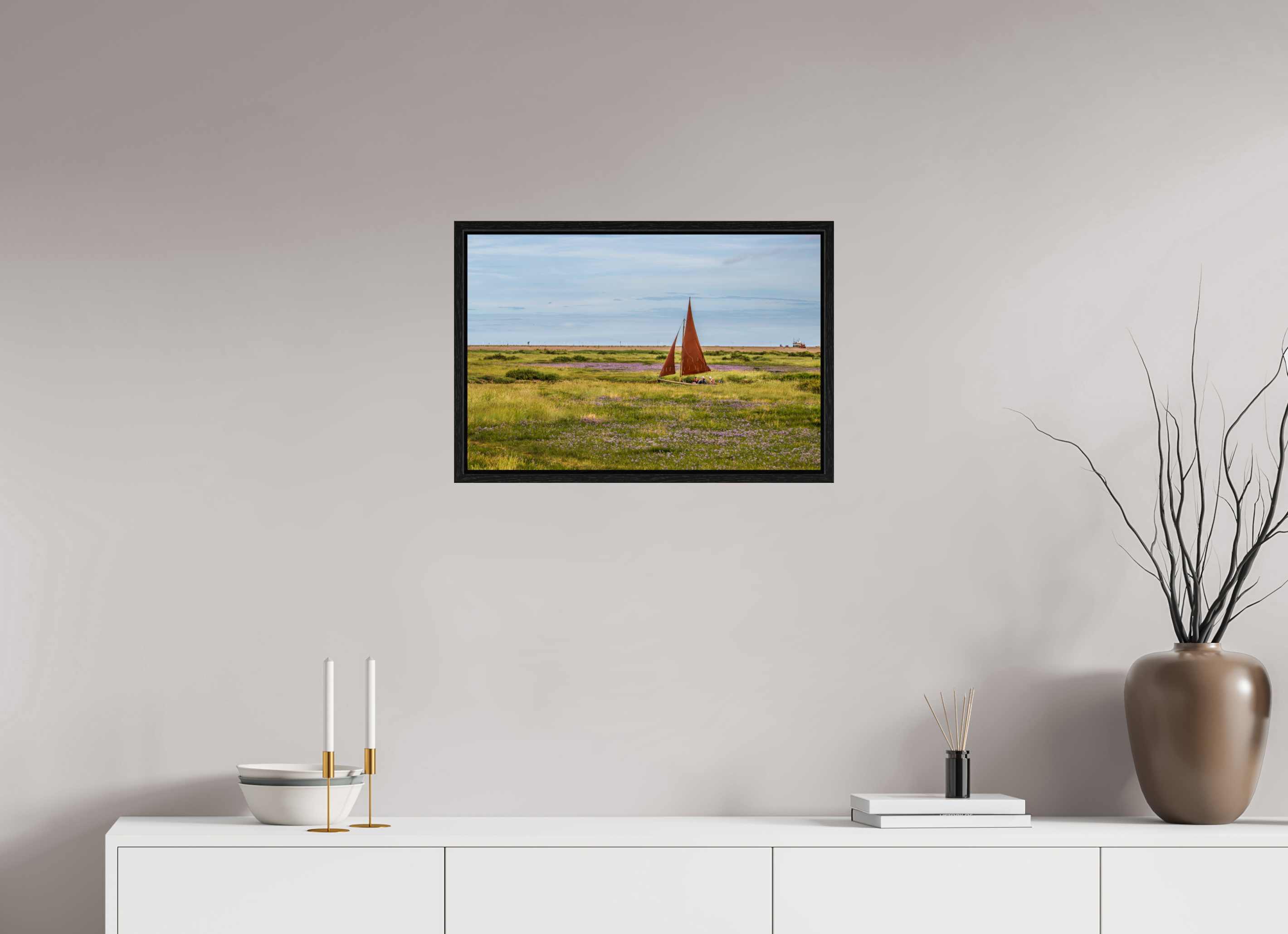 60 x 40 cm, Floater Frame Sailing in the Grass