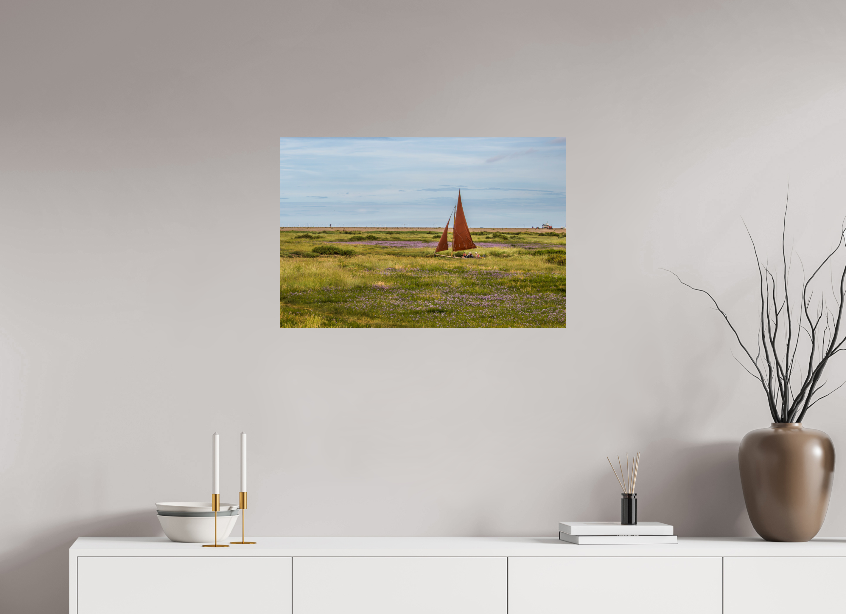 75 x 50 cm, Photo Print On Fuji Crystal DP II Sailing in the Grass