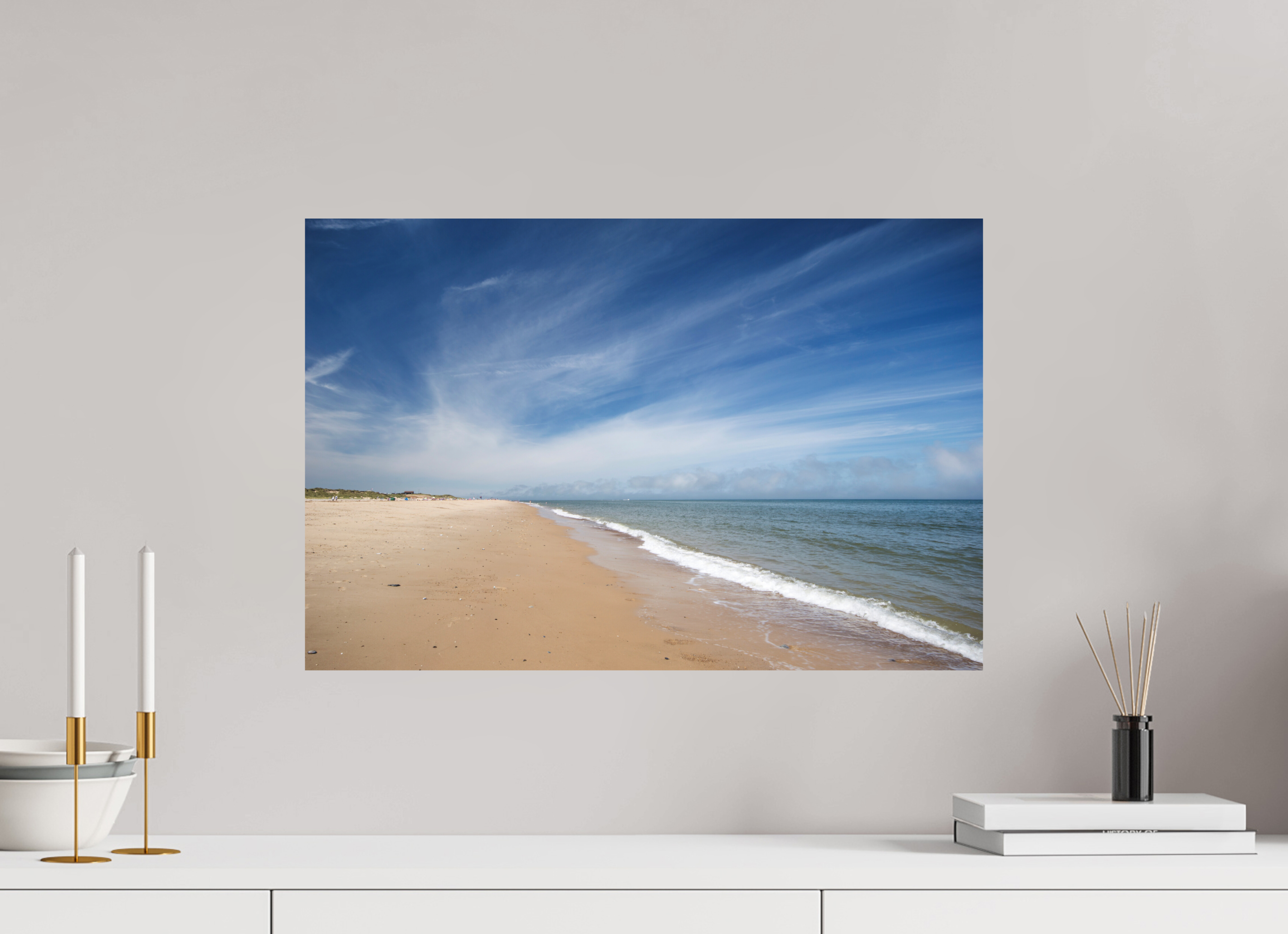60 x 40 cm, Photo Print Fuji Crystal DP II Matte Empty Beach on the Norfolk Coast
