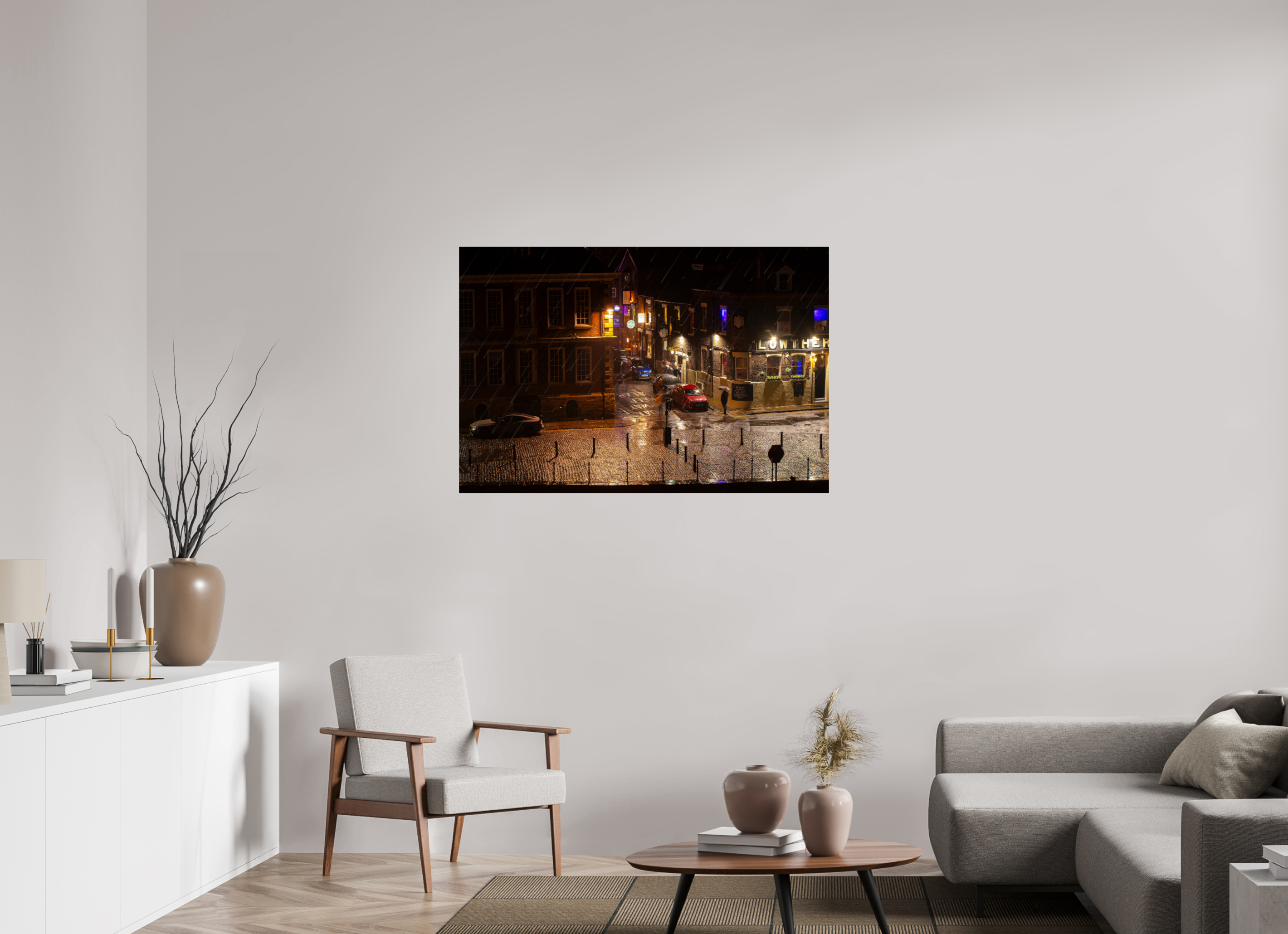 120 x 80 cm, Photo Print On Fuji Crystal DP II A Wet Night in York