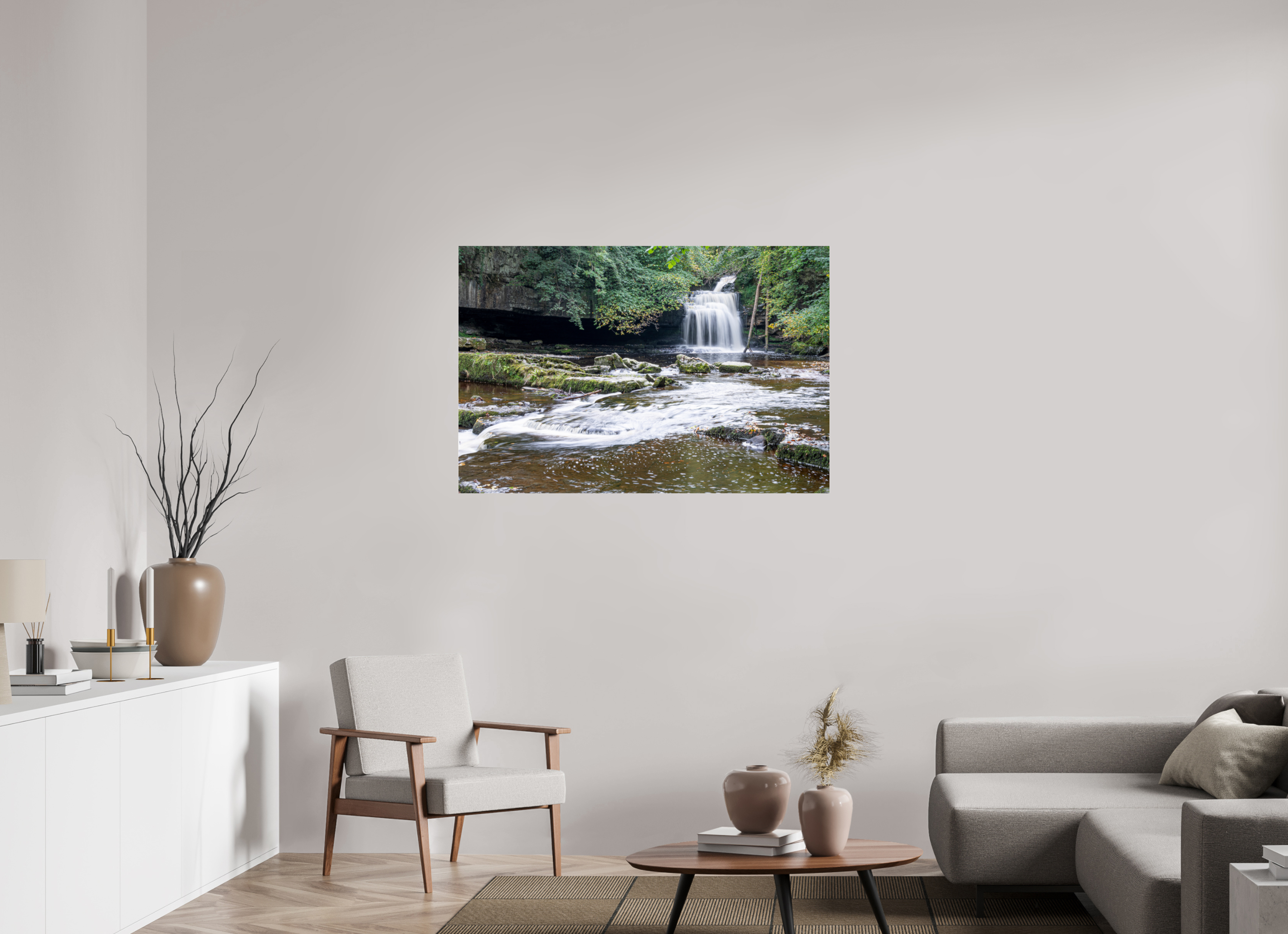 120 x 80 cm, Photo Print Under Acrylic Glass Cauldron Falls