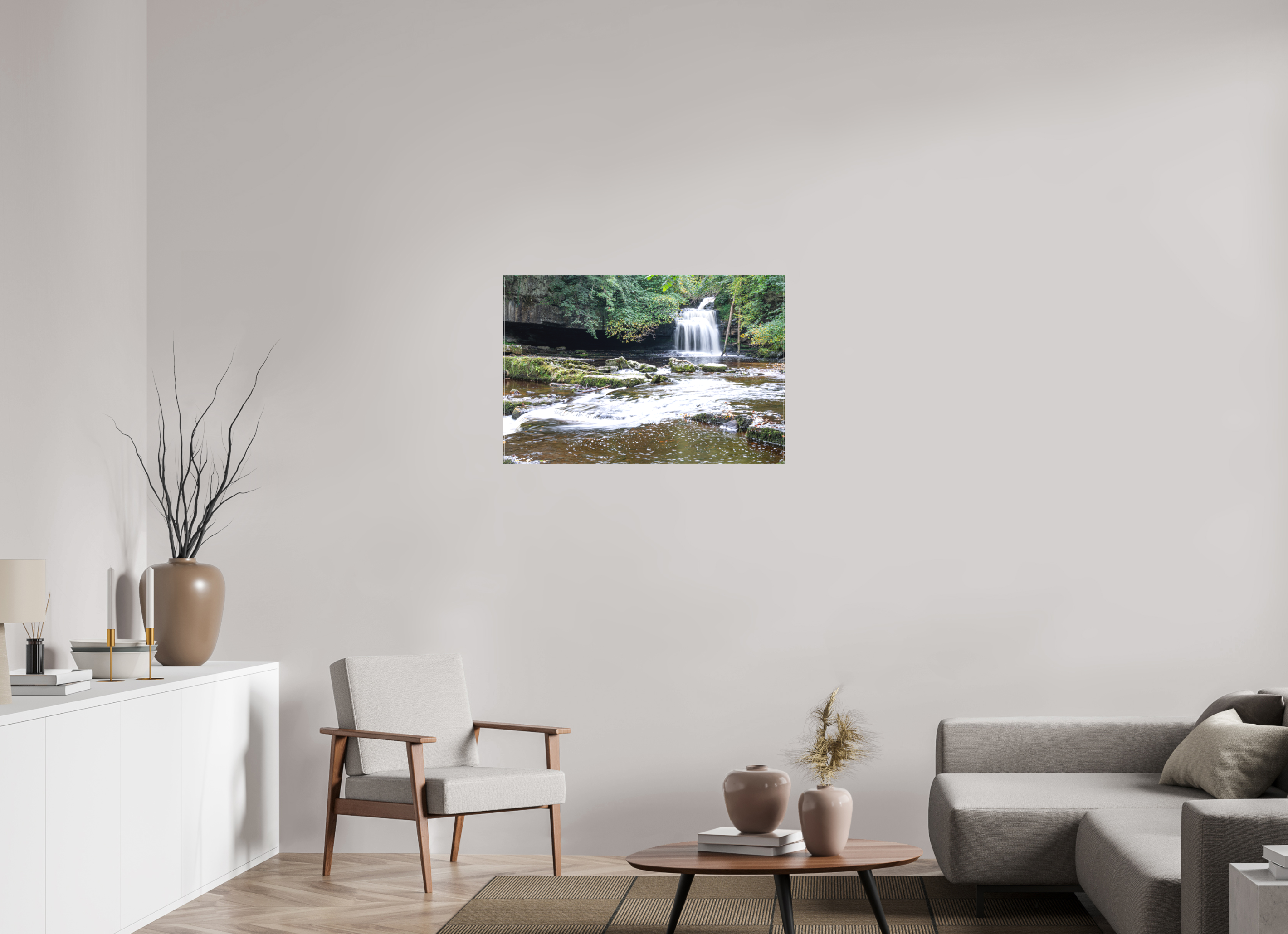 90 x 60 cm, Matte Canvas on Stretcher Frame Cauldron Falls