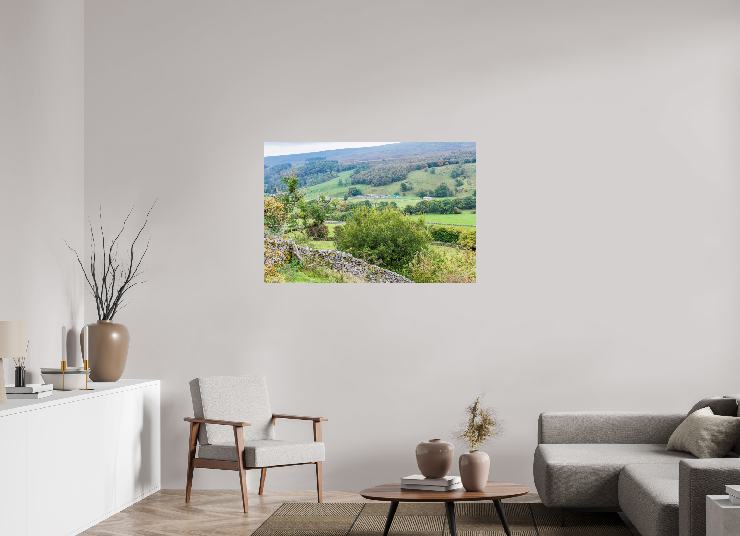 120 x 80 cm, Photo Print On Fuji Crystal DP II Valley in the Yorkshire Dales