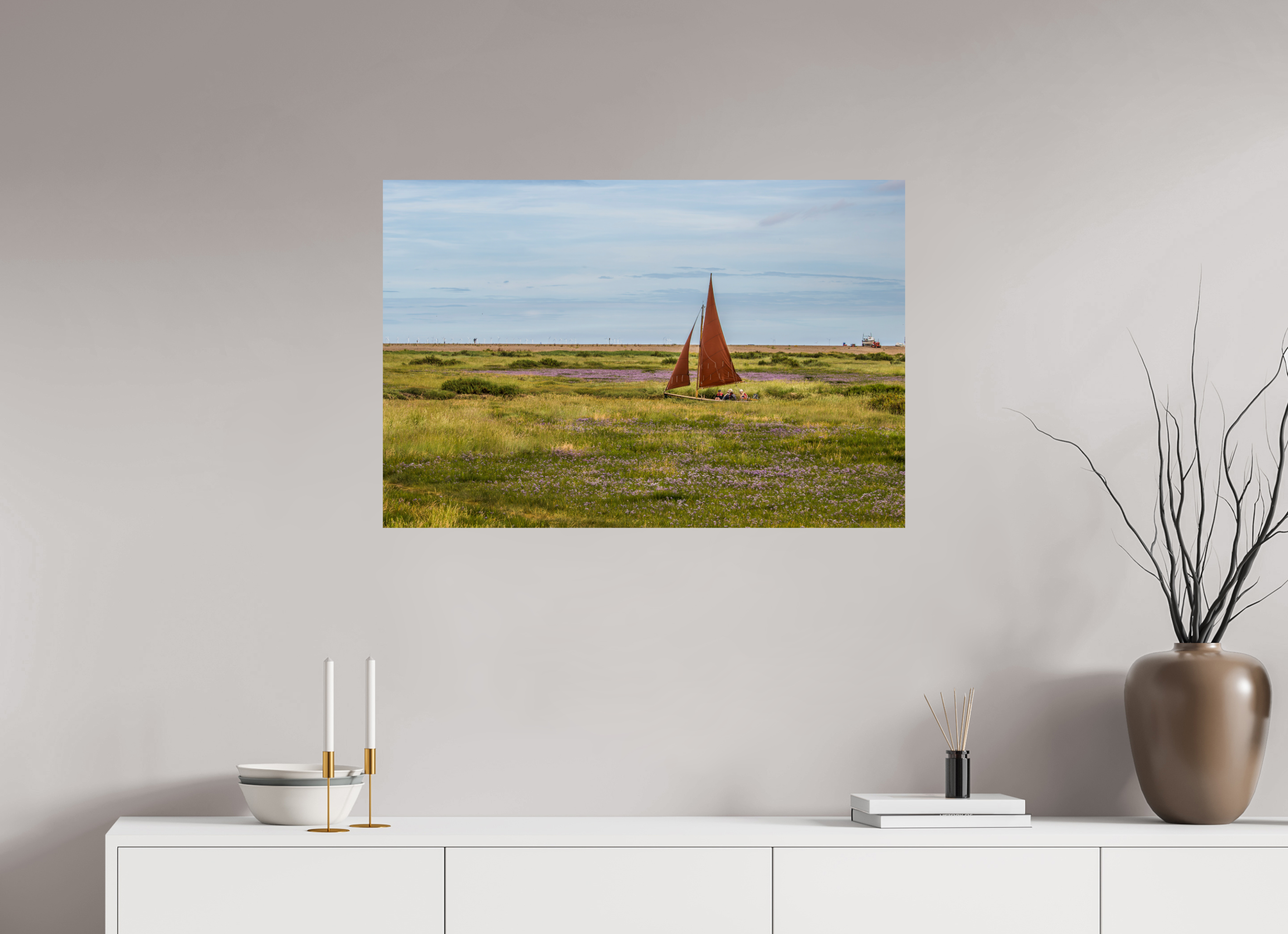 90 x 60 cm, Photo Print On Fuji Crystal DP II Sailing in the Grass