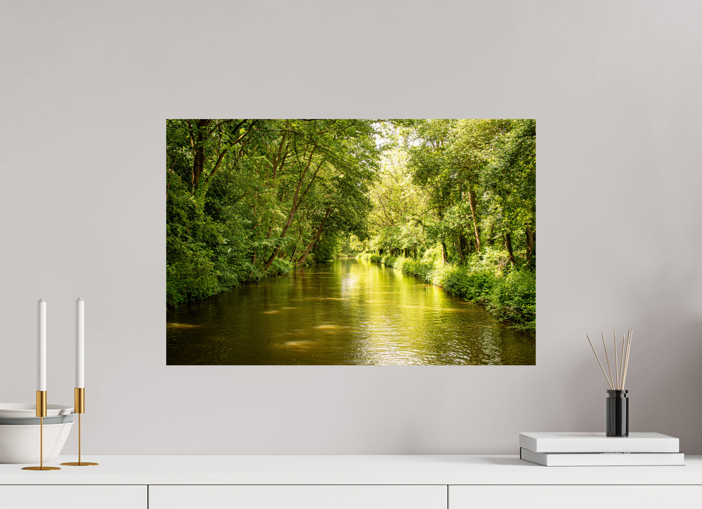 60 x 40 cm, Photo Print On Fuji Crystal DP II Treelined Canal