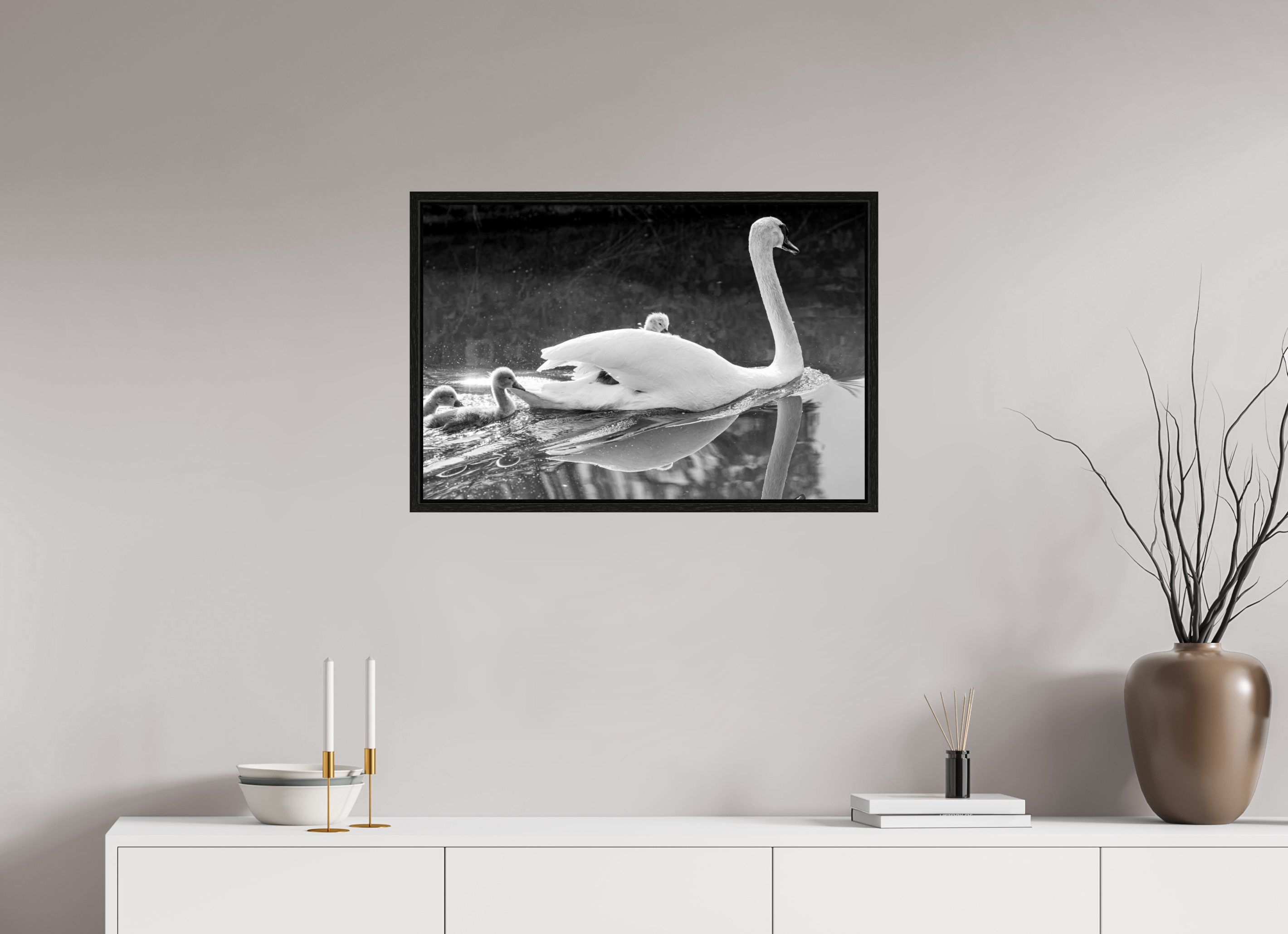 75 x 50 cm, Floater Frame Grabbing a Lift