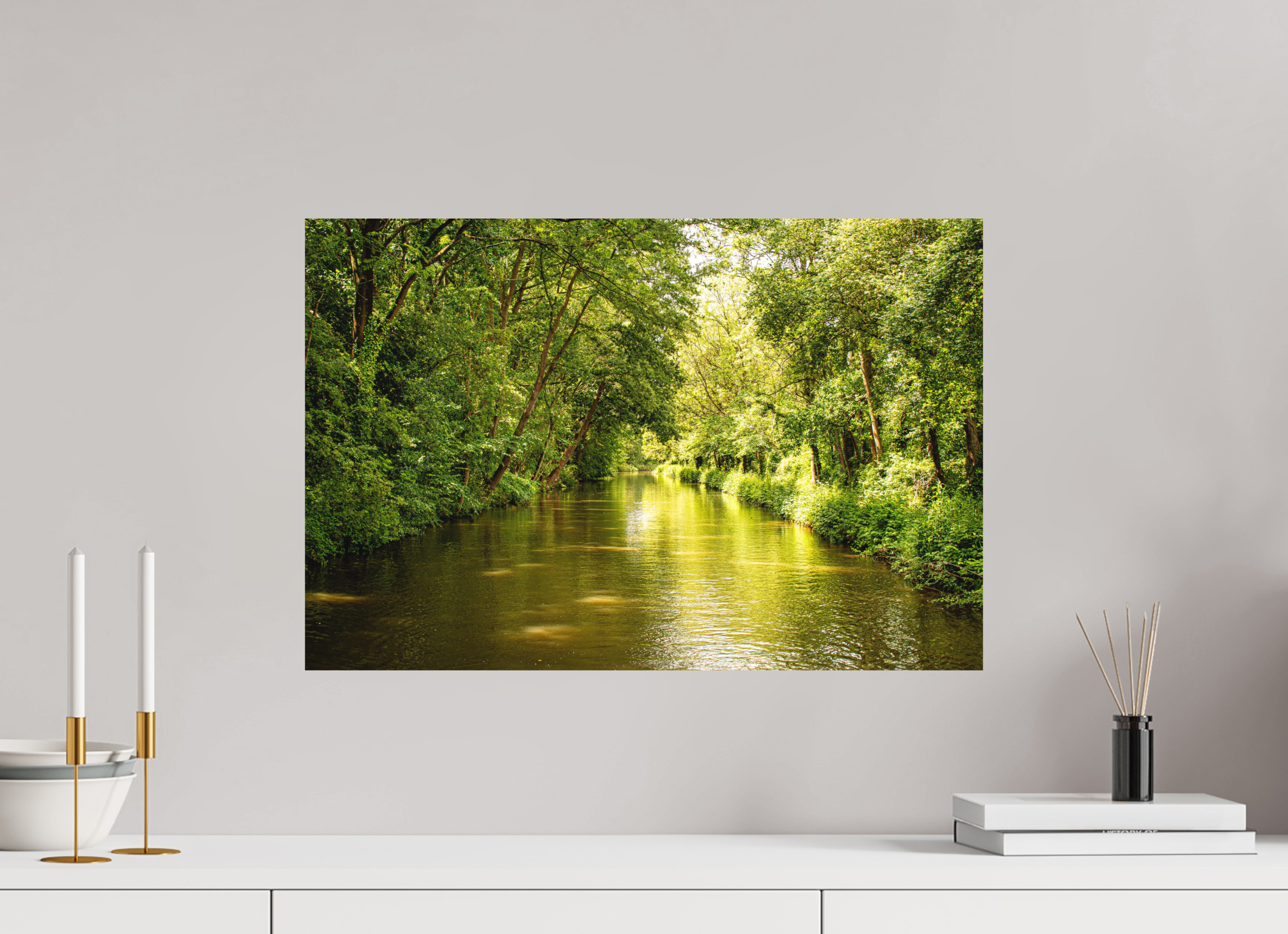 60 x 40 cm, Photo Print Fuji Crystal DP II Matte Treelined Canal