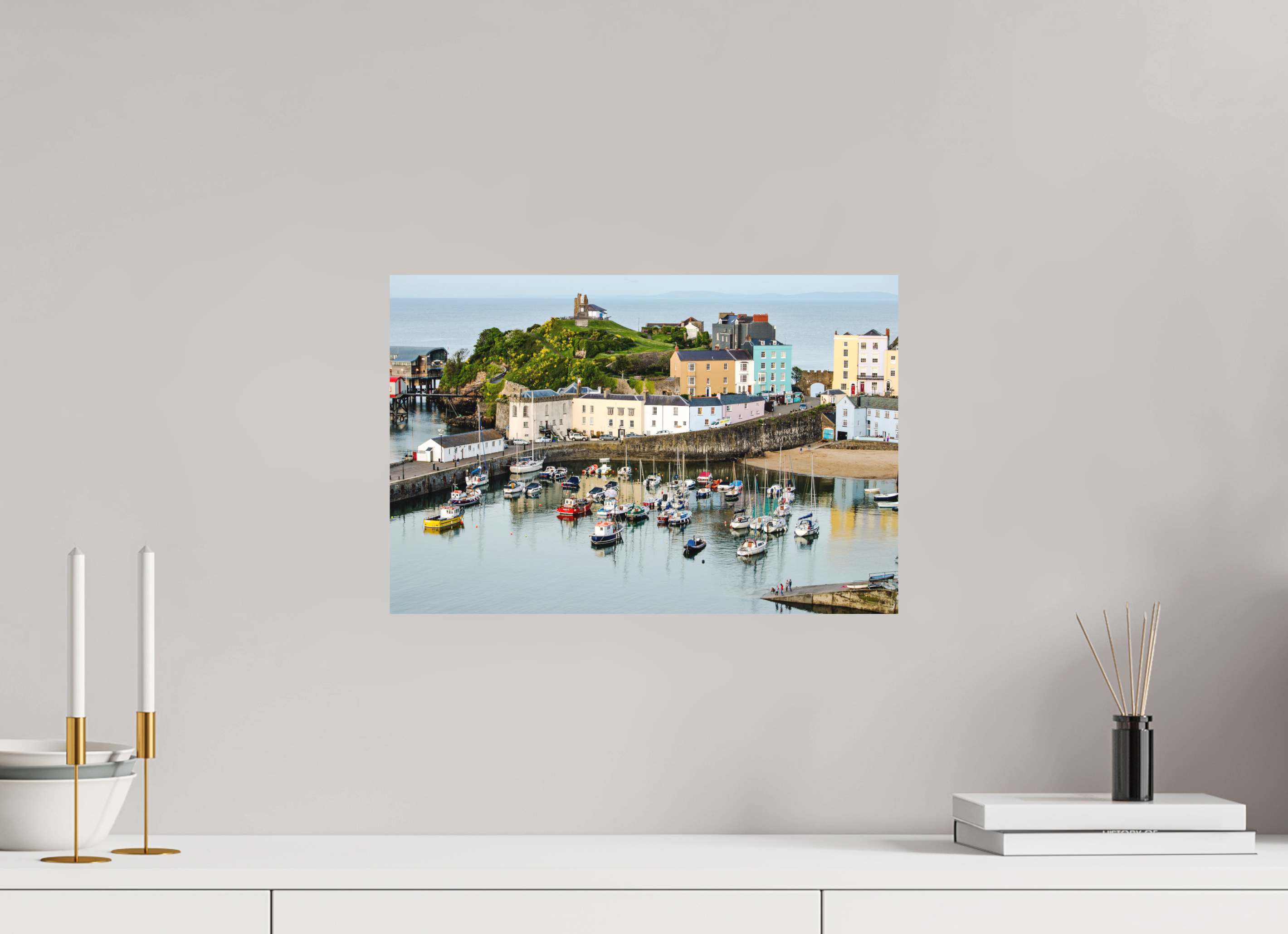 45 x 30 cm, Photo Print Fuji Crystal DP II Matte Tenby Harbour