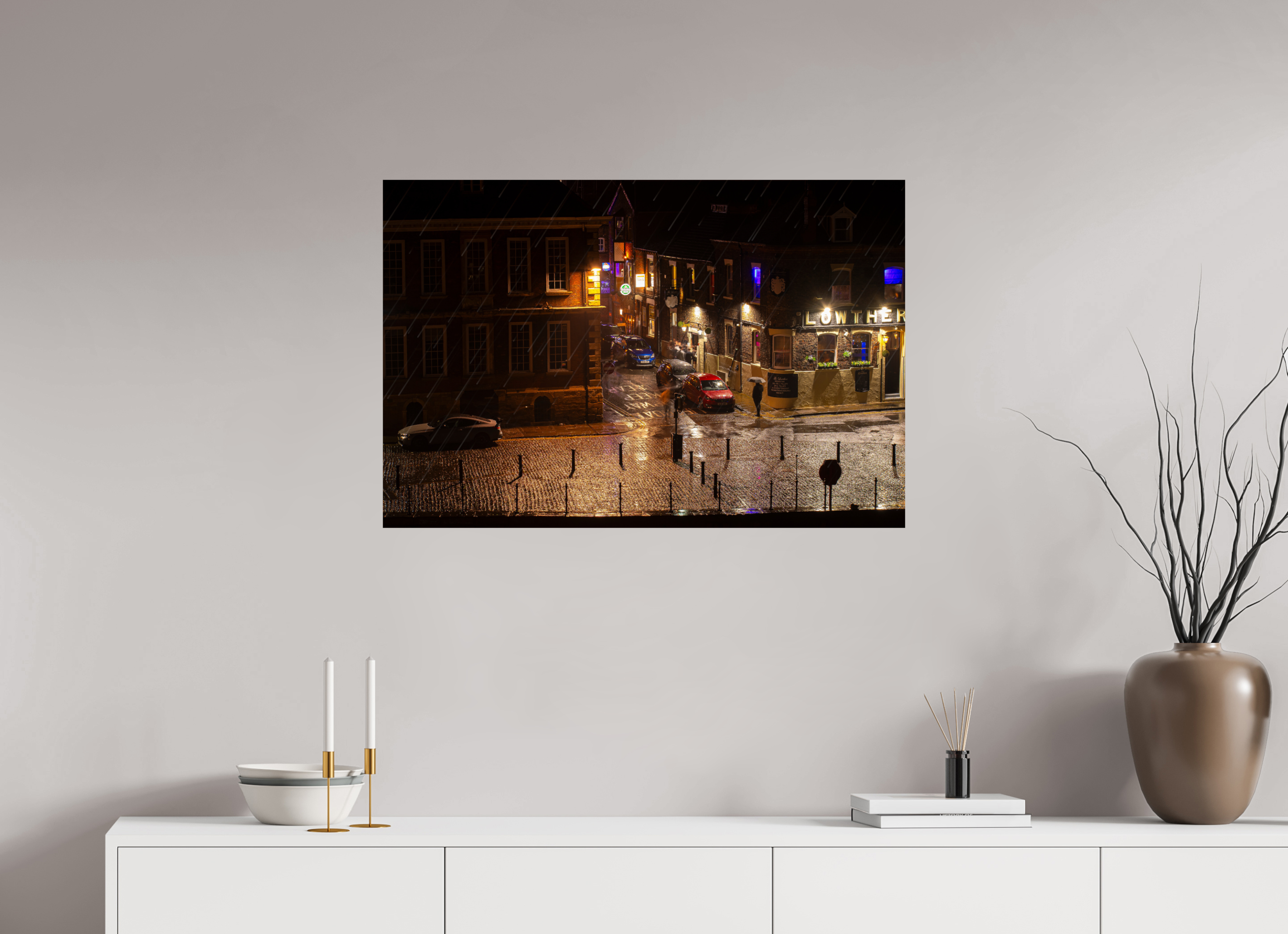 90 x 60 cm, Photo Print On Fuji Crystal DP II A Wet Night in York