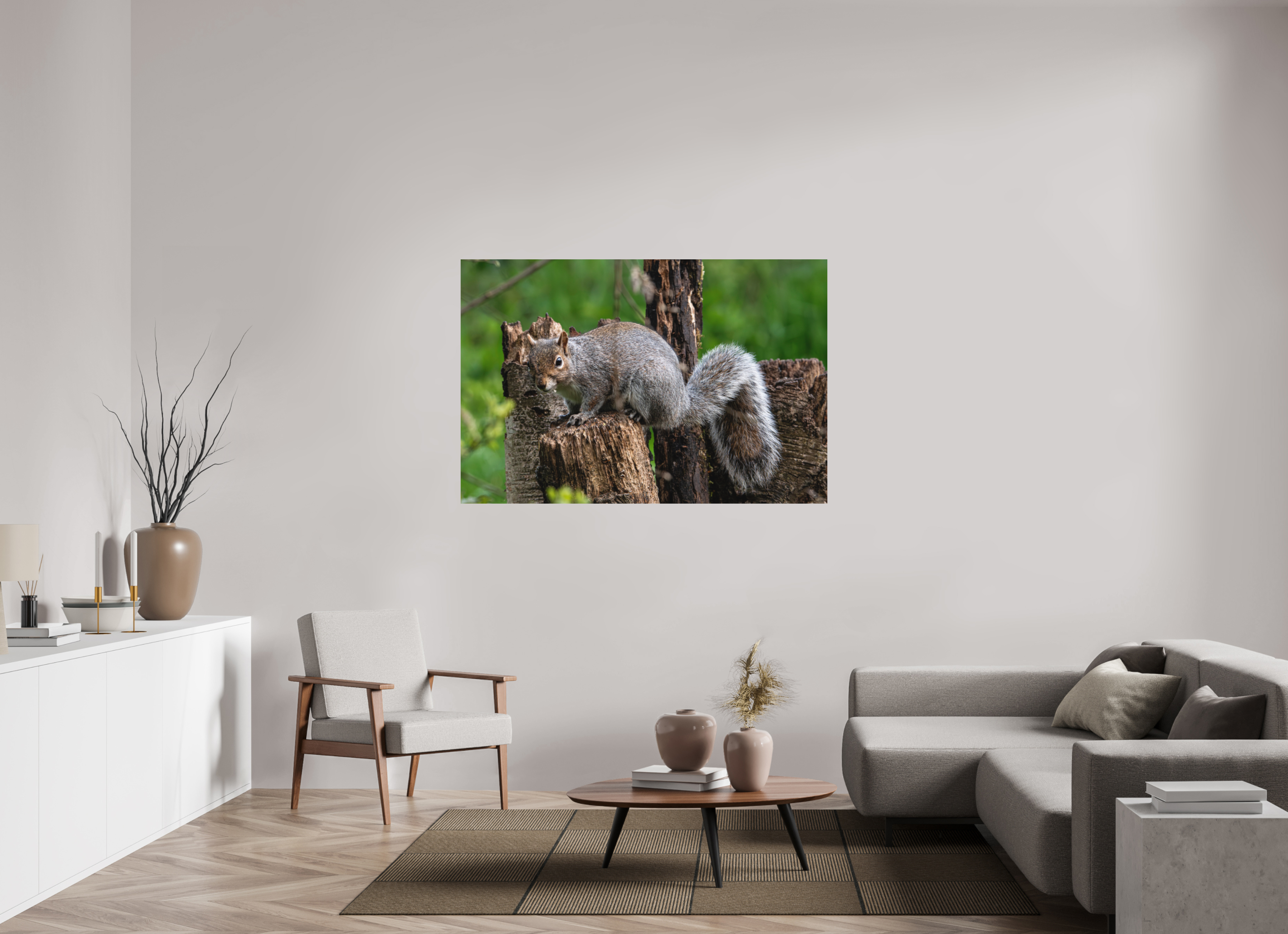 150 x 100 cm, Photo Print Fuji Crystal DP II Matte Grey Squirrel