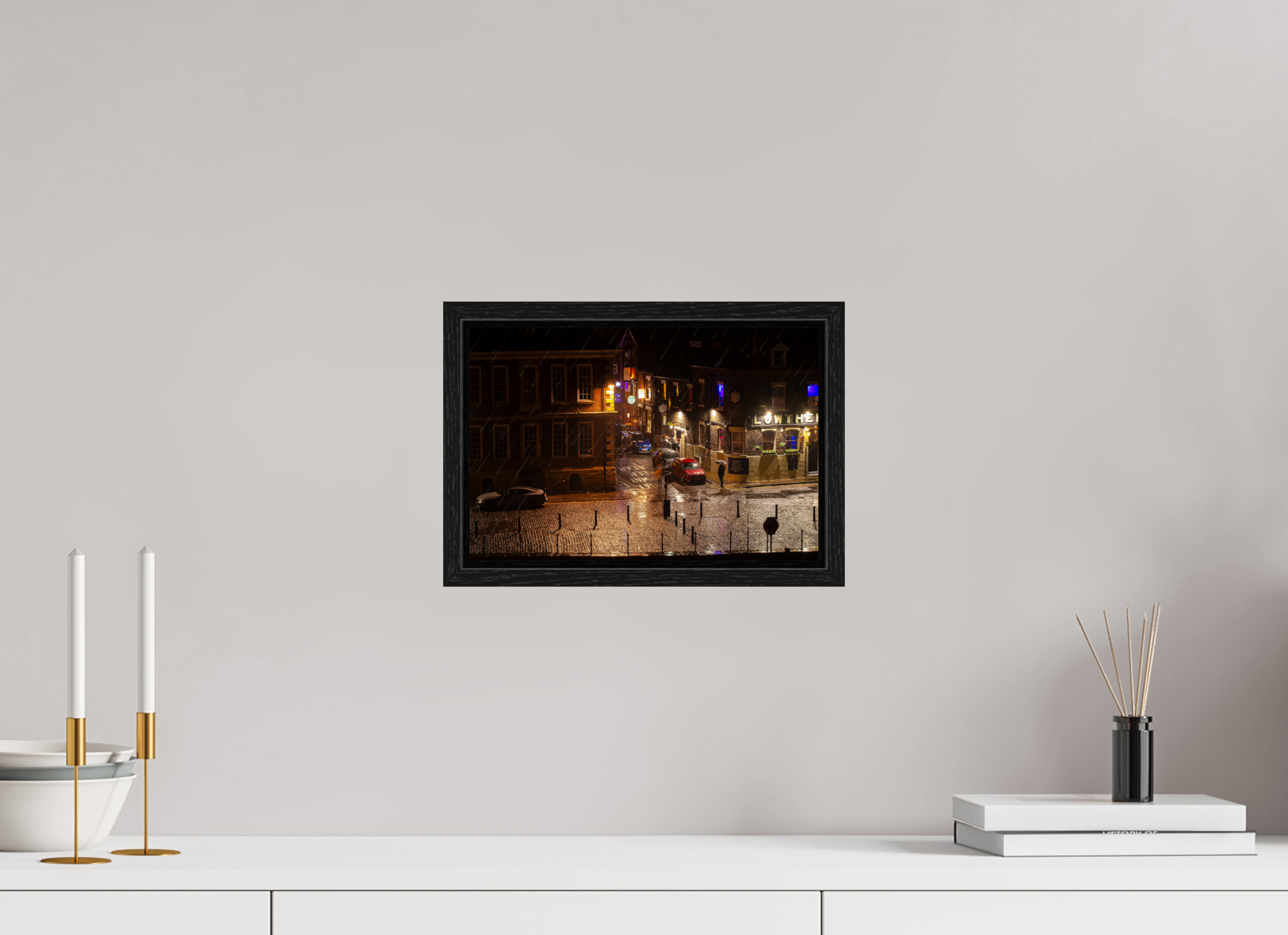 30 x 20 cm, Floater Frame A Wet Night in York